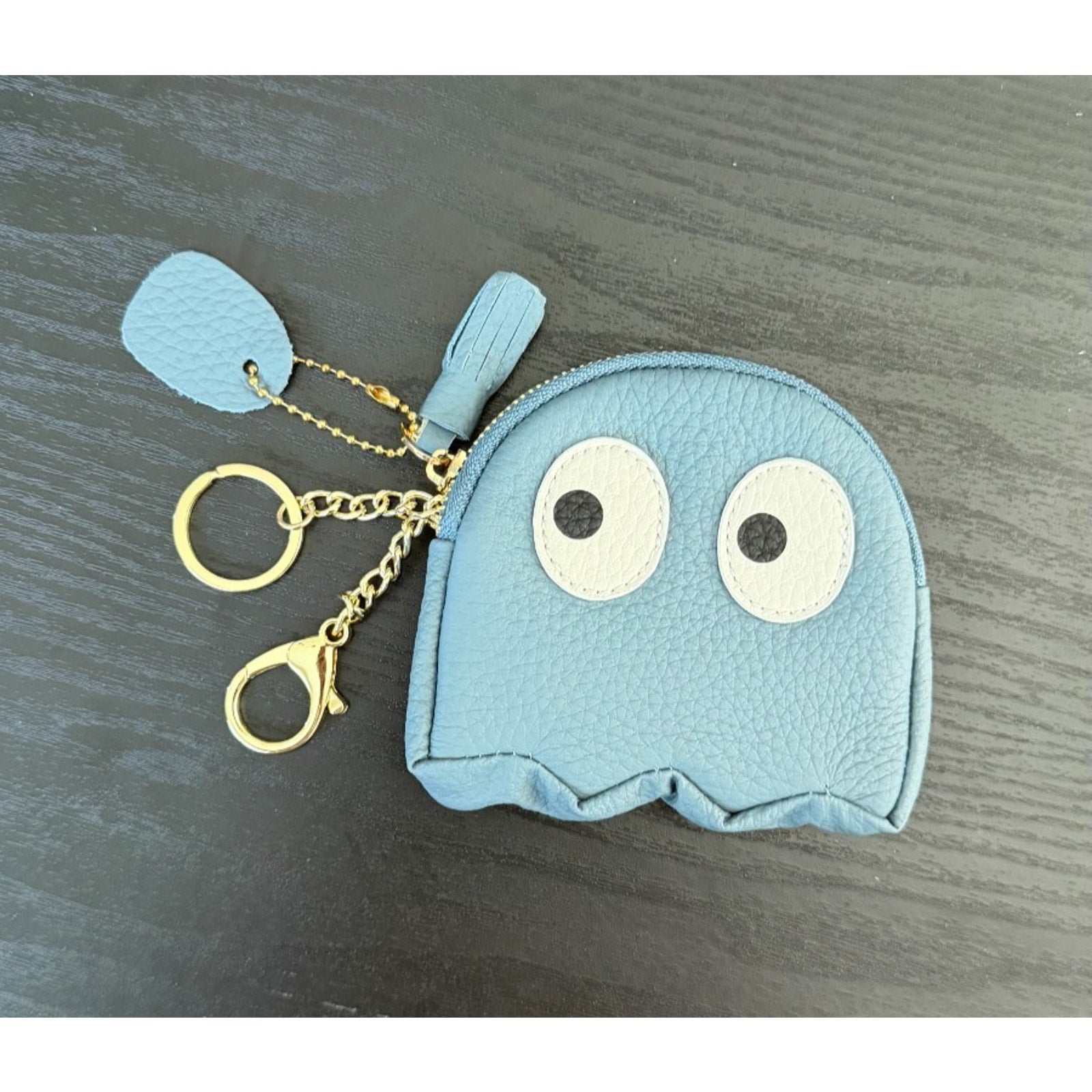 NEW Cute Cartoon Ghost Coin Purse Card Holder Big Eyes Leather Zipper
