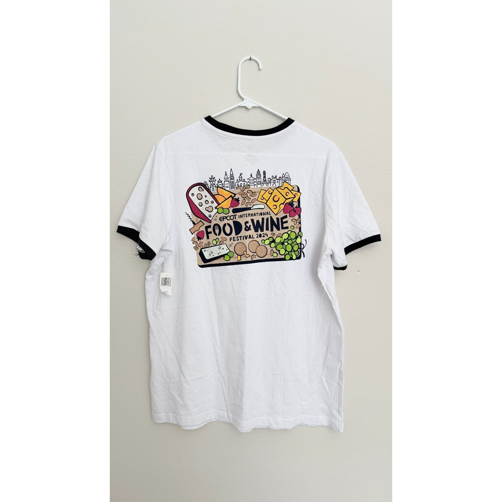 Disney Parks 2024 Epcot's Food & Wine Festival Logo T-Shirt NEW Size L