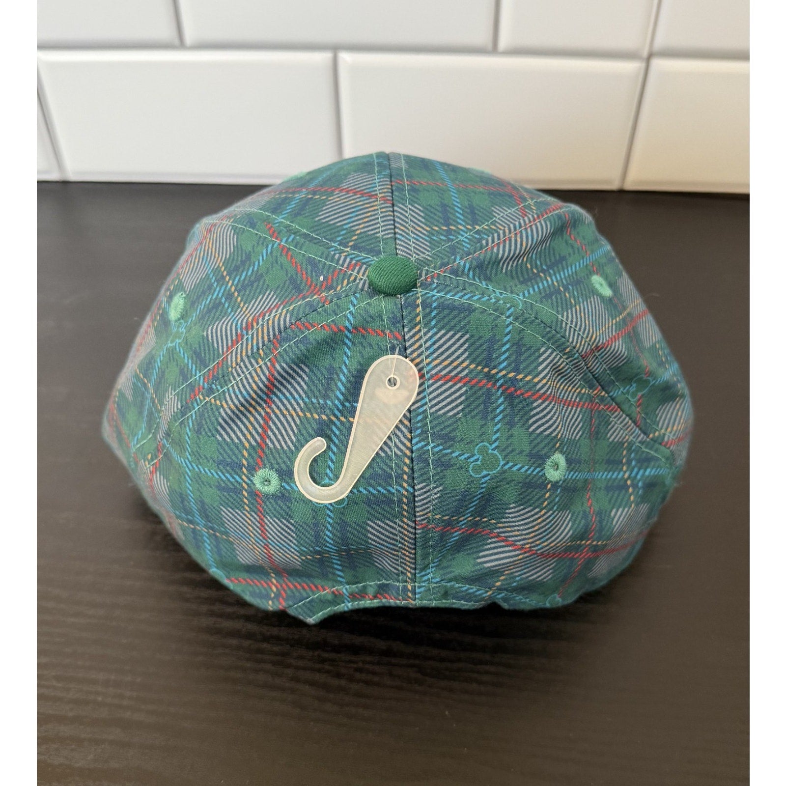 Disney Parks Plaid Mickey Mouse Golfer Baseball Cap Hat - NEW