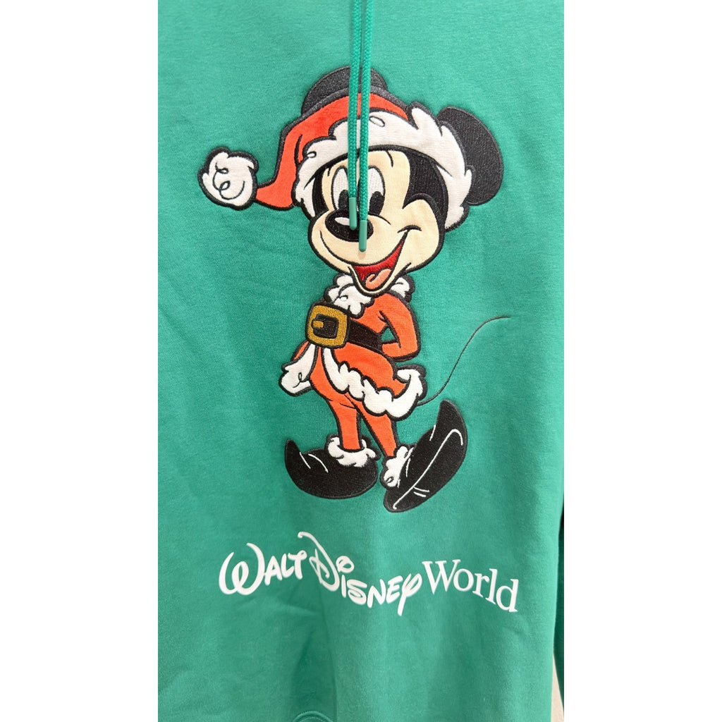 NWT Disney Parks Santa Mickey Mouse Adult Pullover Hoodie Large
