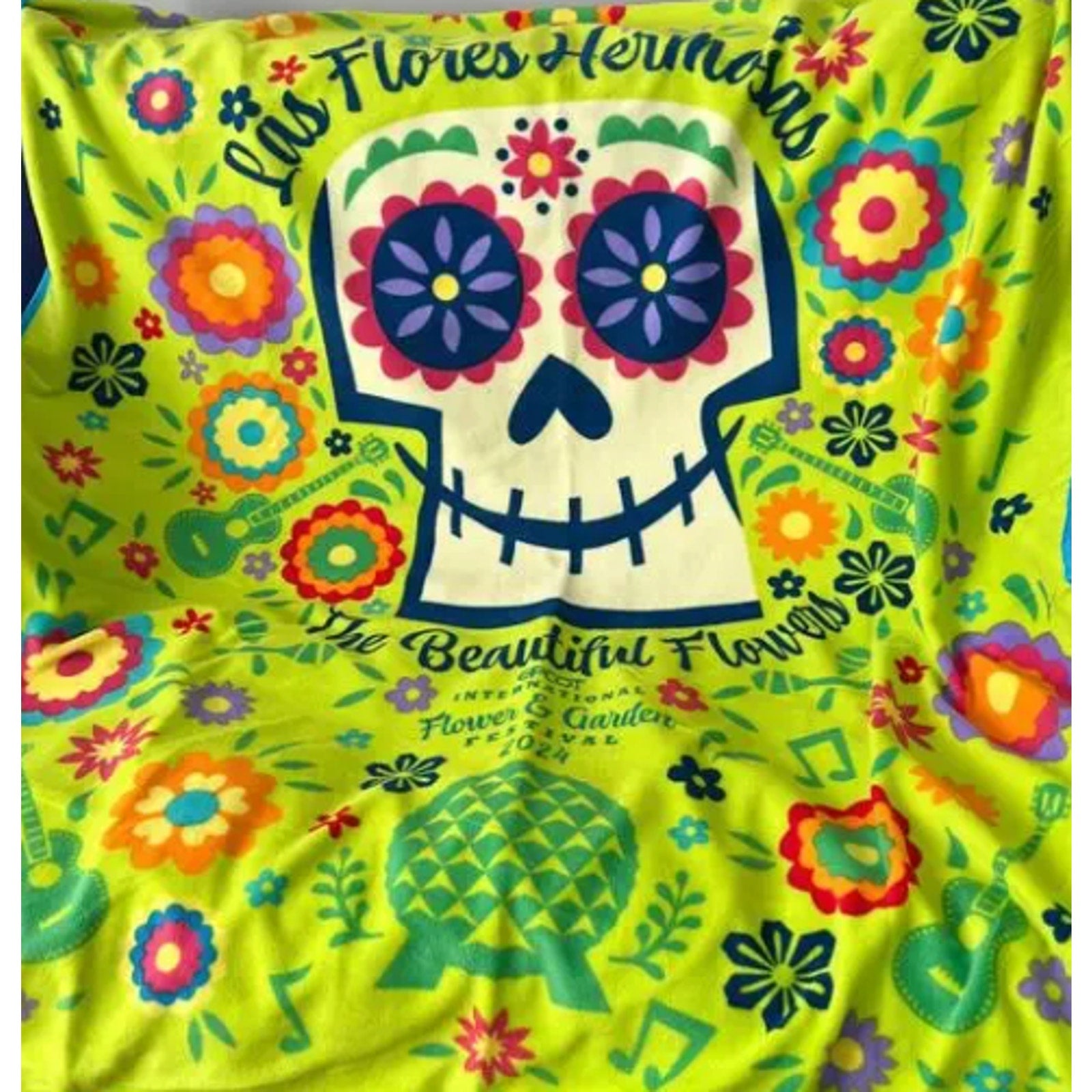 Disney EPCOT Flower and Garden Festival 2024 The Beautiful Flowers Blanket NEW