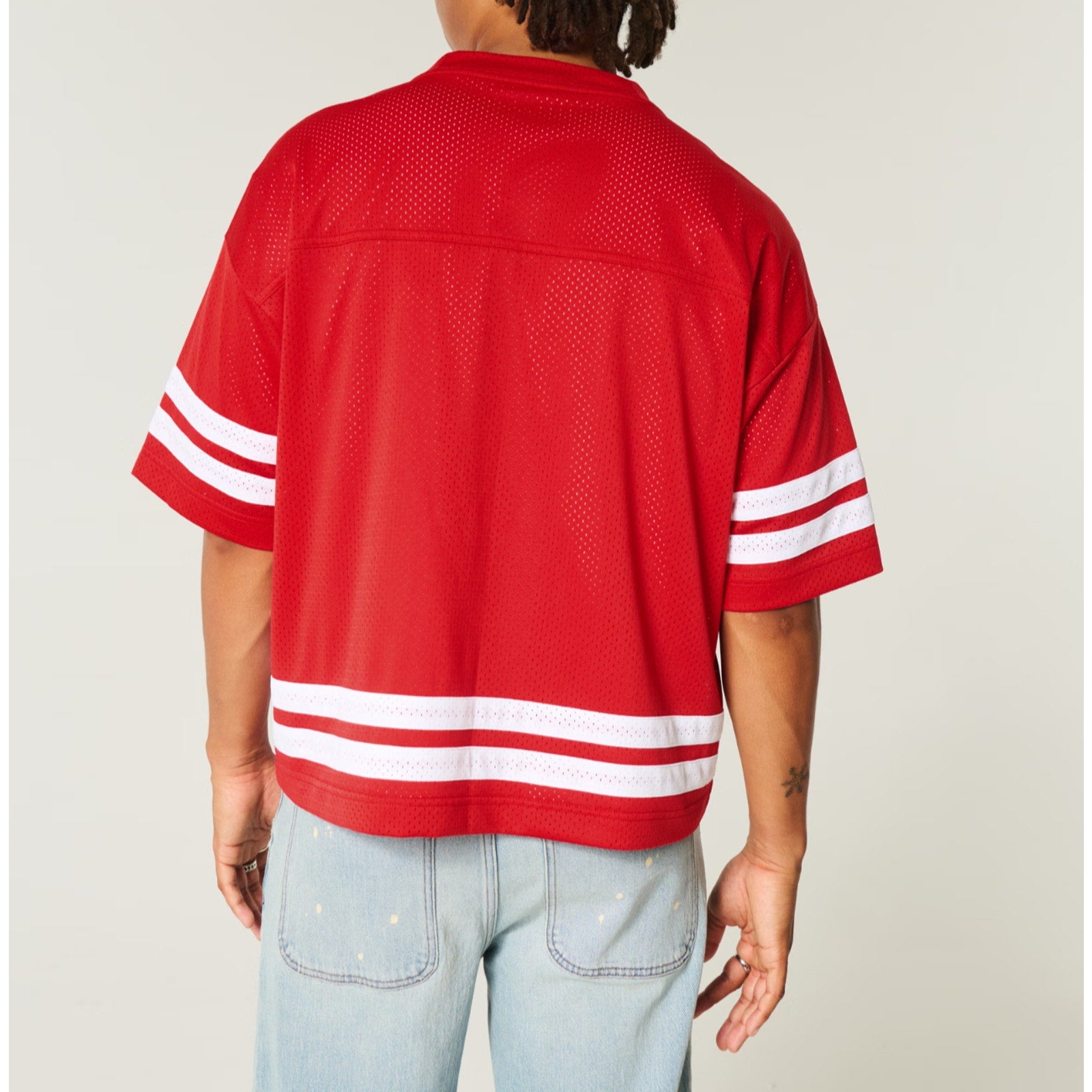 Hollister Baggy Crop Mesh Football Jersey Adult Large - Brand New