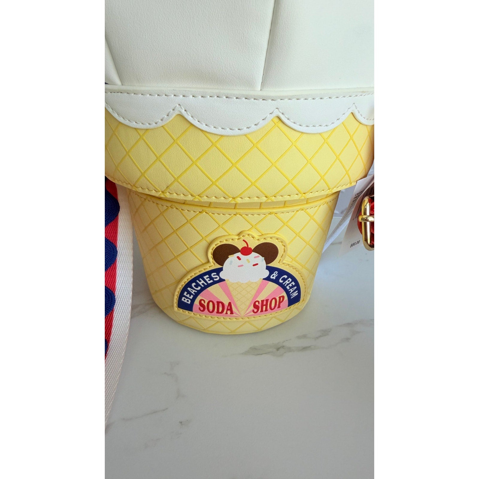 Disney Parks 2026 Beach Club Resort Beaches & Cream Loungefly Crossbody Bag NWT