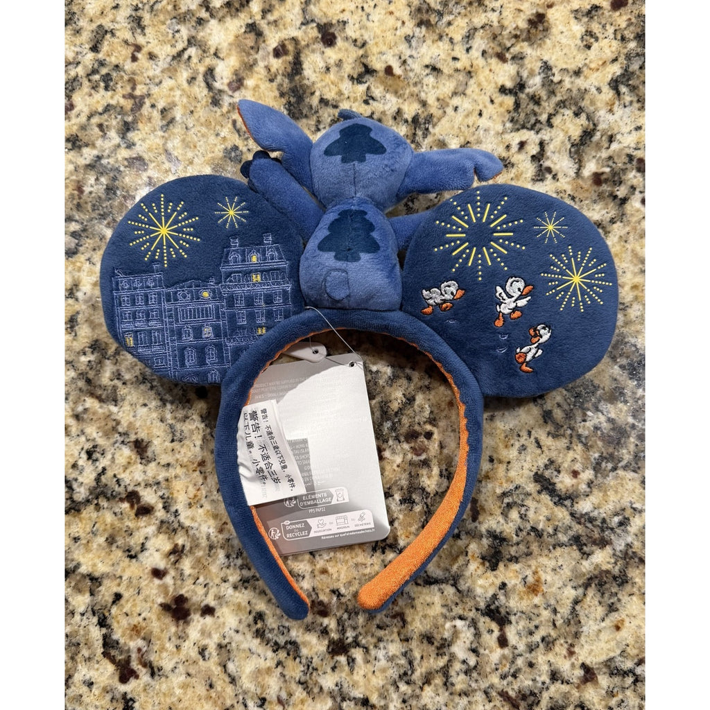 NEW Disney Parks Disneyland Paris Stitch Plush Minnie Ears Headband