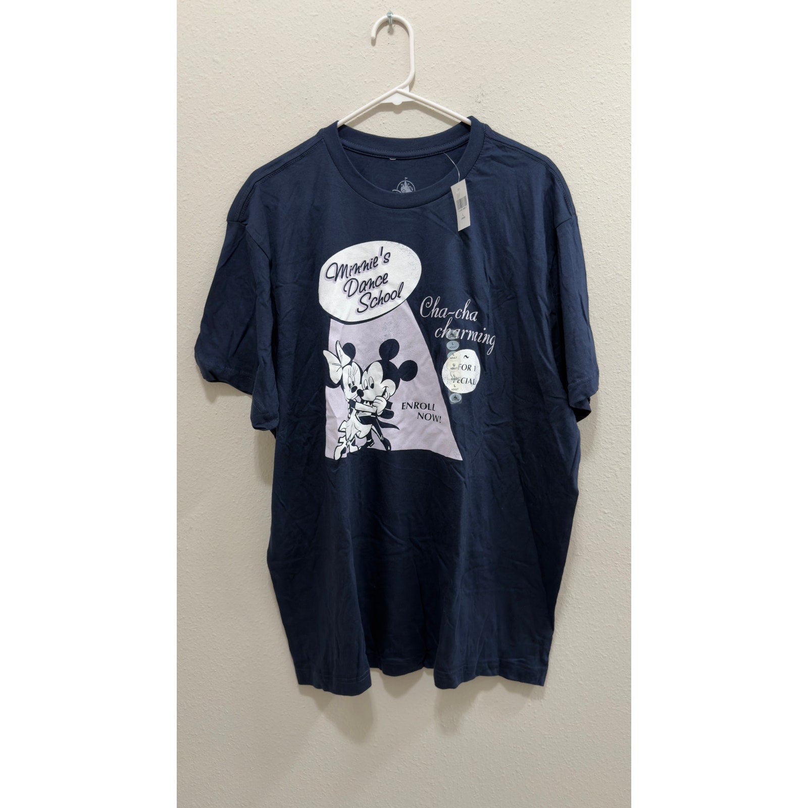 NWT Disney Parks Minnie's Dance School Retro Tee Adults Large