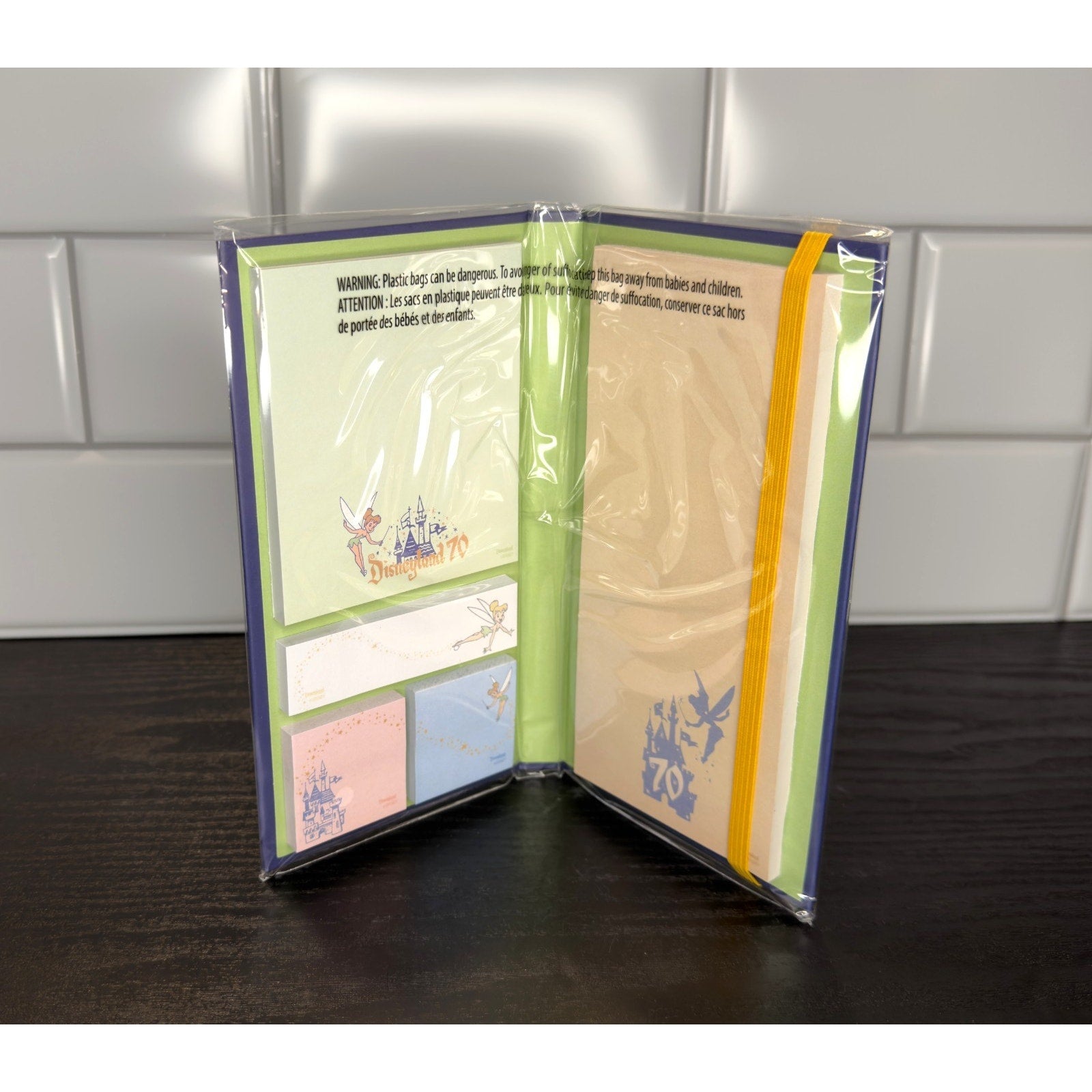 NEW Disneyland 70th Anniversary Tinker Bell Sticky Note Set - Vault Collection