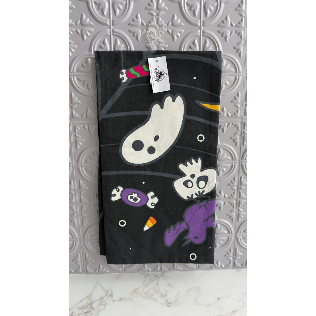 Disney Halloween Mickey Ghost Pumpkin Boo Embroidered Kitchen Towel NWT