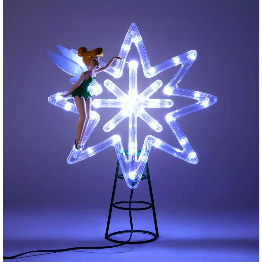 Disney Tinker Bell Light-Up Tree Topper Peter Pan Christmas Wishing Star NEW