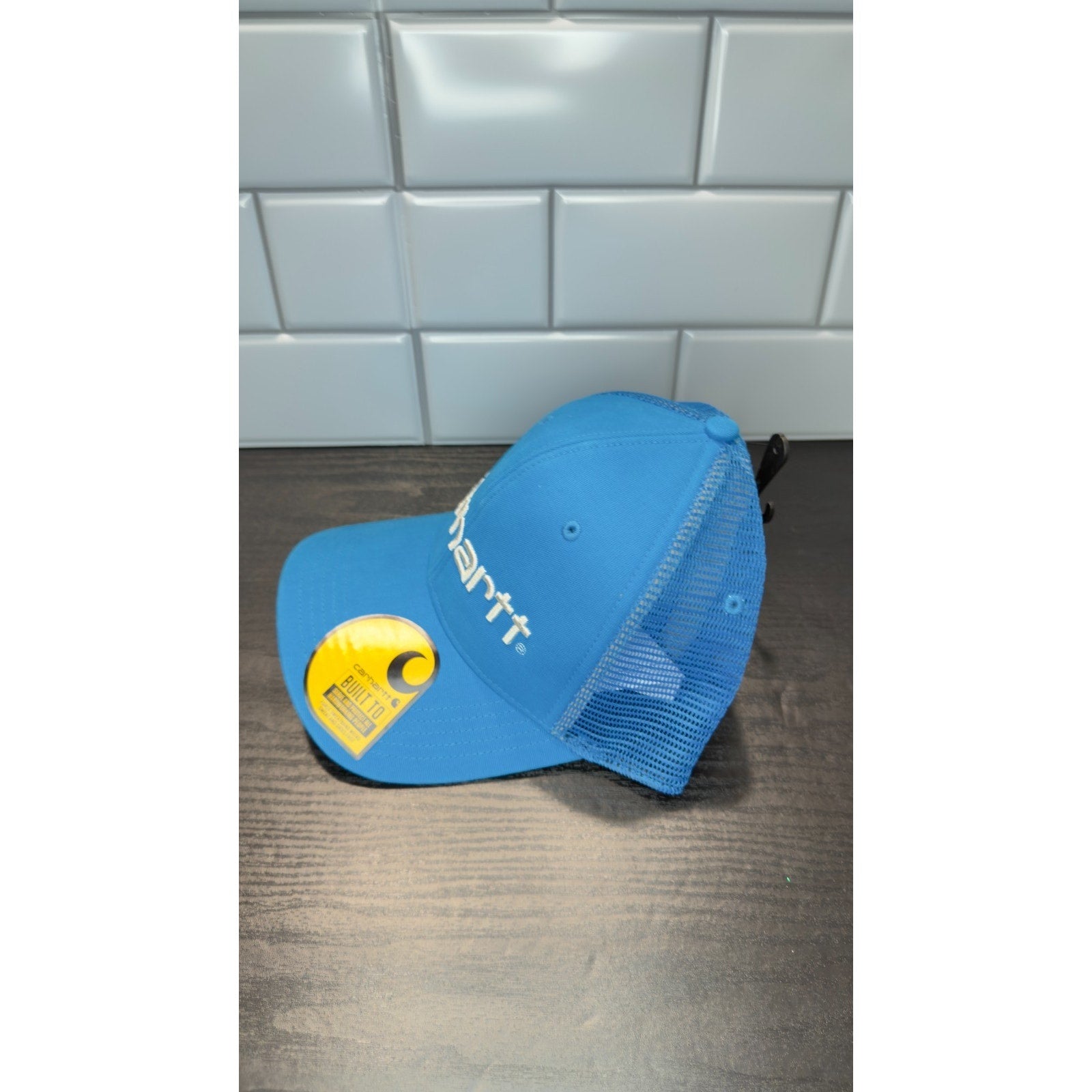 Carhartt Blue Lagoon Trucker Hat - Canvas & Mesh Logo Cap - NWT