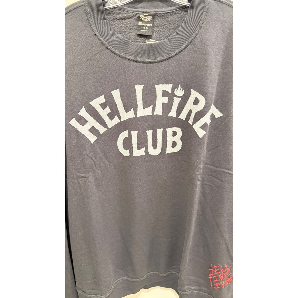 NWT Stranger Things Hellfire Club Sweatshirt No Boundaries Netflix Men's Large