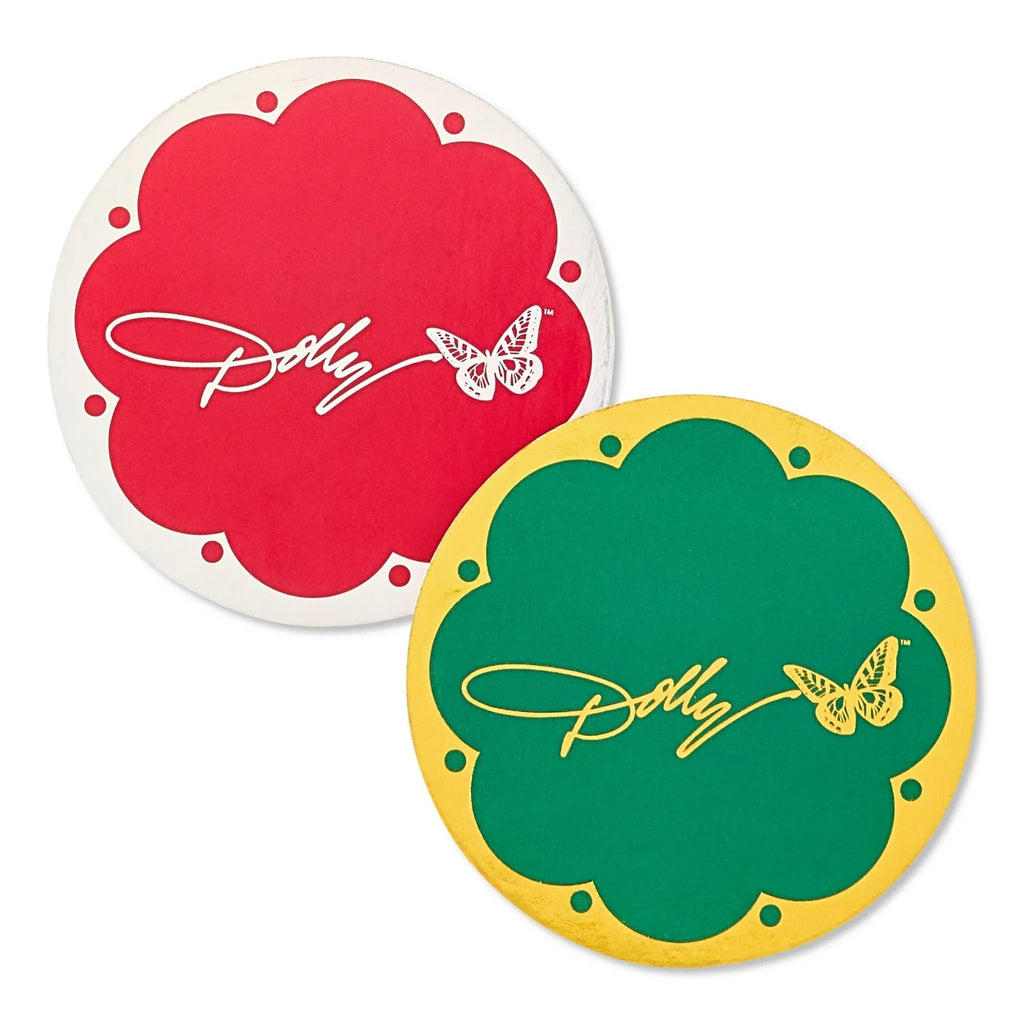 Dolly Parton Christmas Coasters – 8-Count Double-Sided Set (NEW)