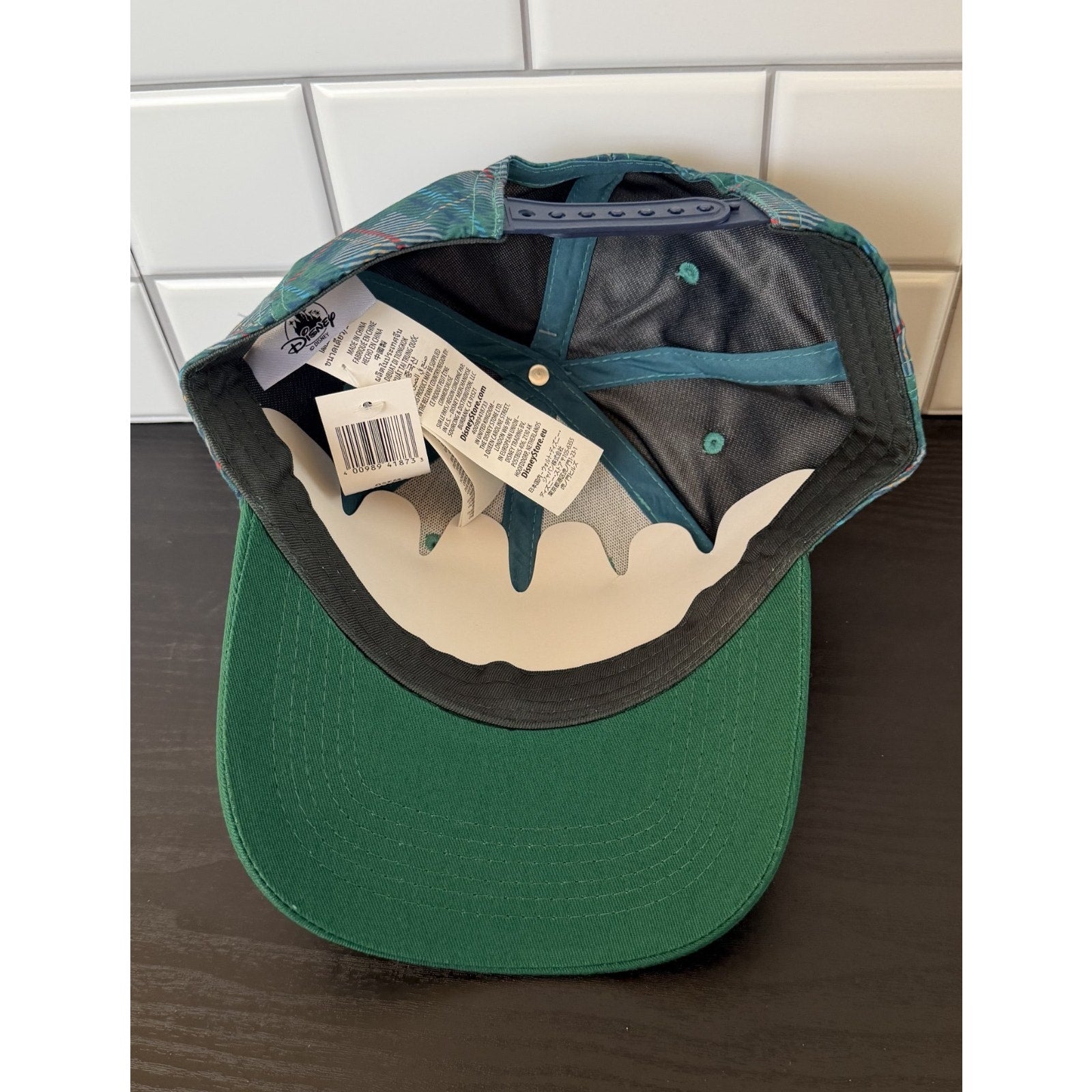 Disney Parks Plaid Mickey Mouse Golfer Baseball Cap Hat - NEW