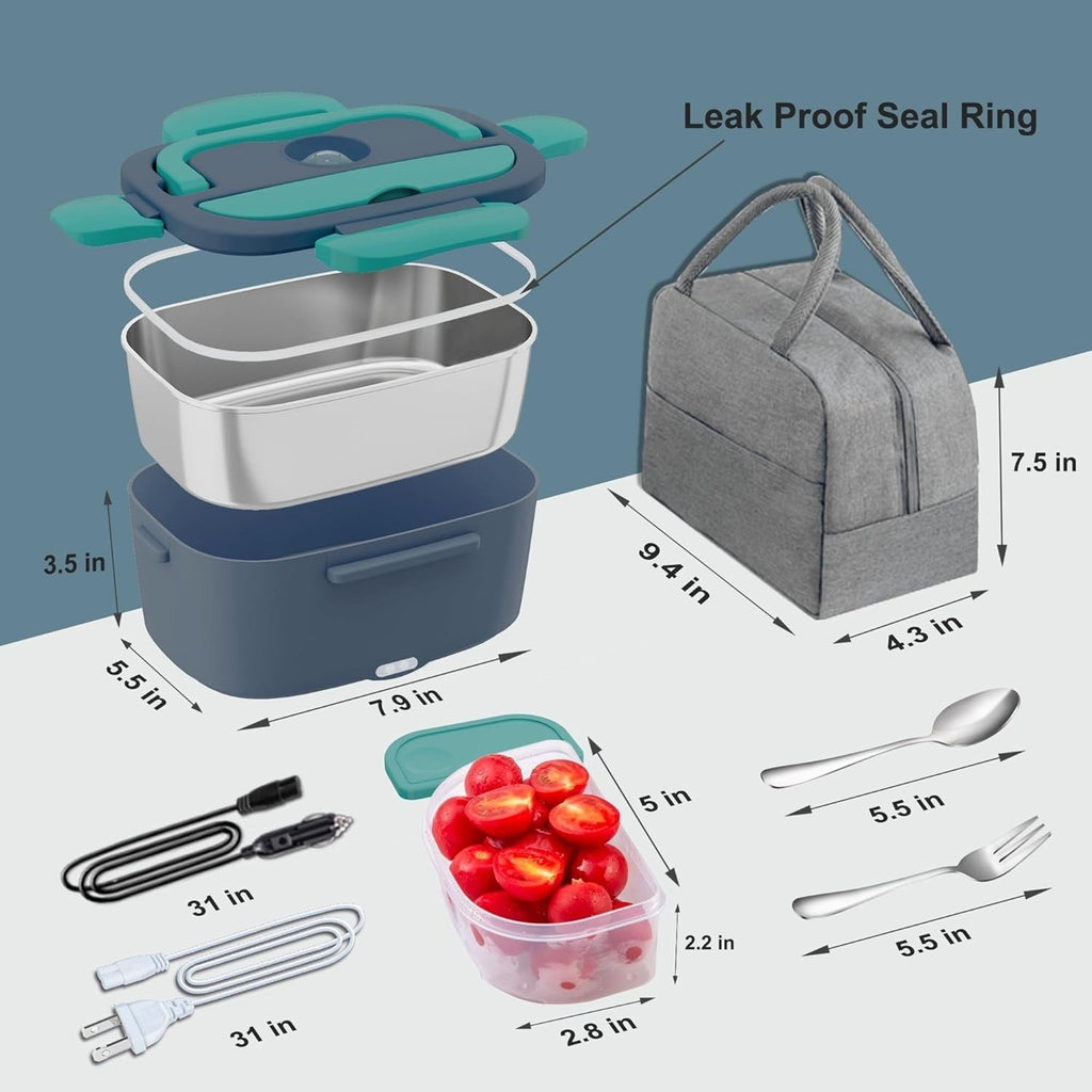 NEW Nifogo Electric Lunch Box 80W Fast Food Heater 1.5L – Car/Truck/Home