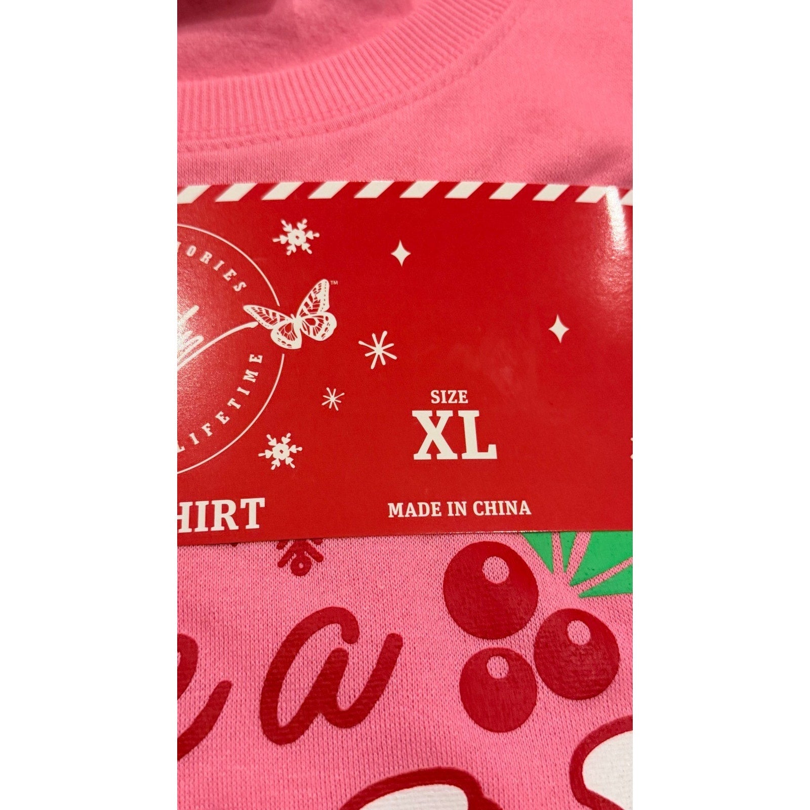 Dolly Parton Christmas Graphic Pullover - Pink - Women's XL - NWT