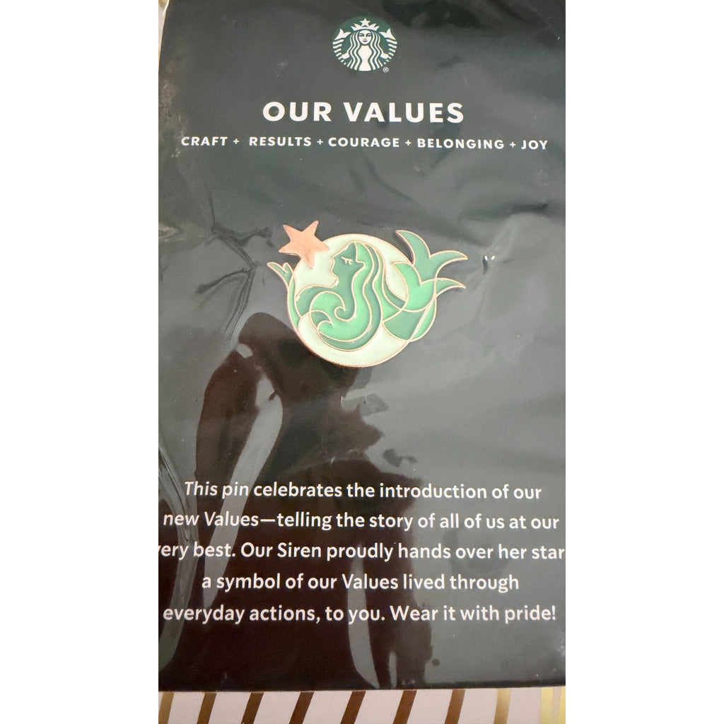 Starbucks "Our Values" Siren Pin – Limited Edition 2024 NEW