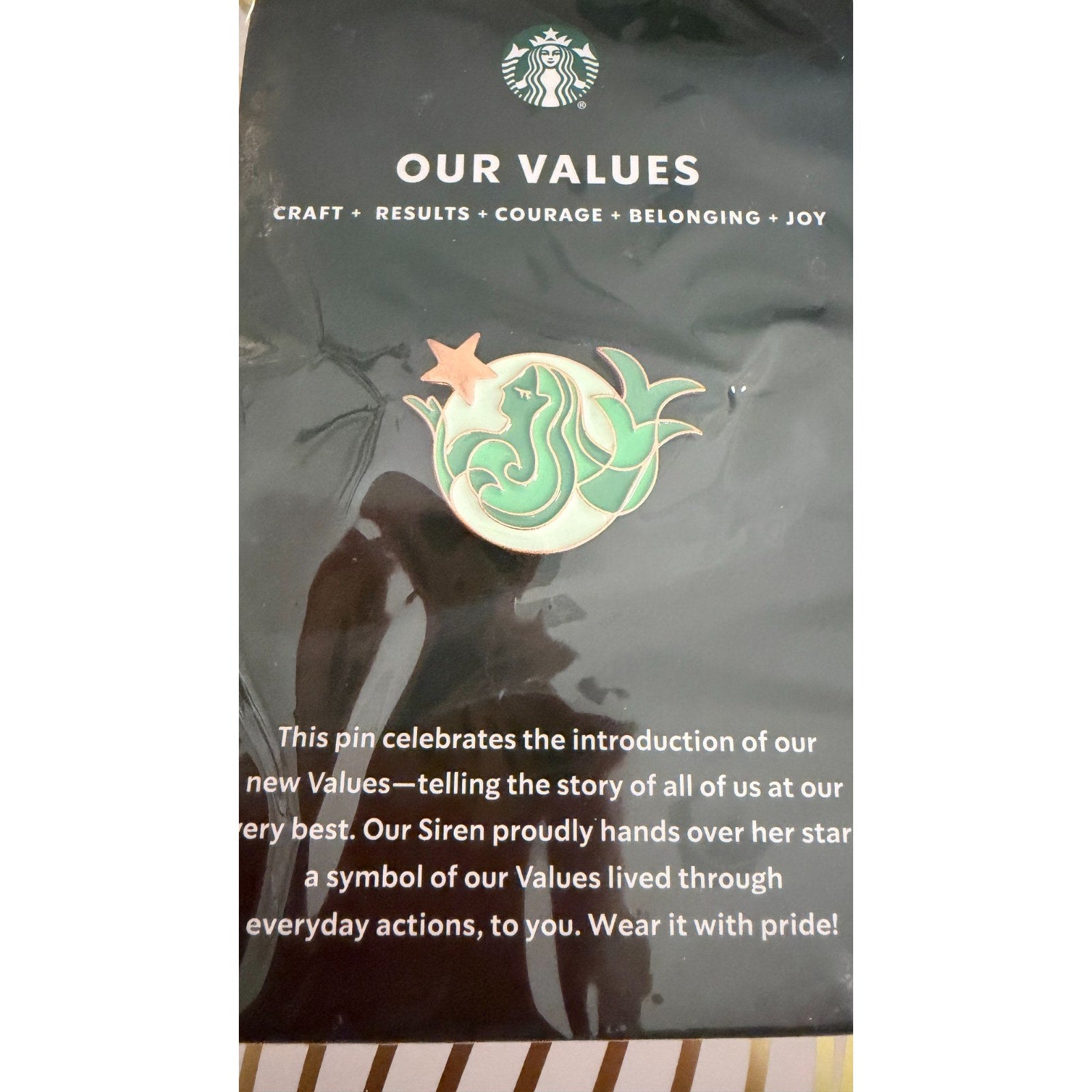 Starbucks "Our Values" Siren Pin – Limited Edition 2024 NEW