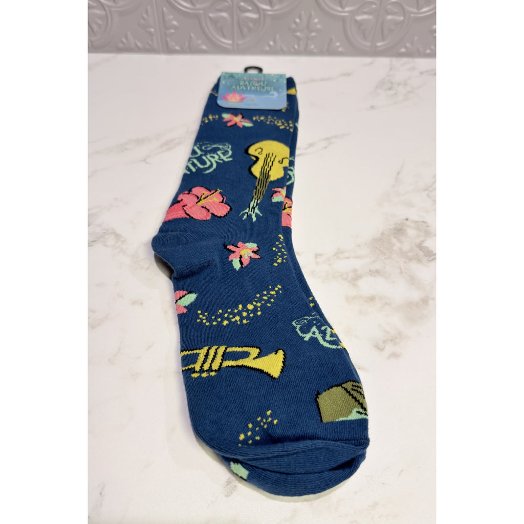 Disney Parks Tiana's Bayou Adventure Adult Crew Socks NWT