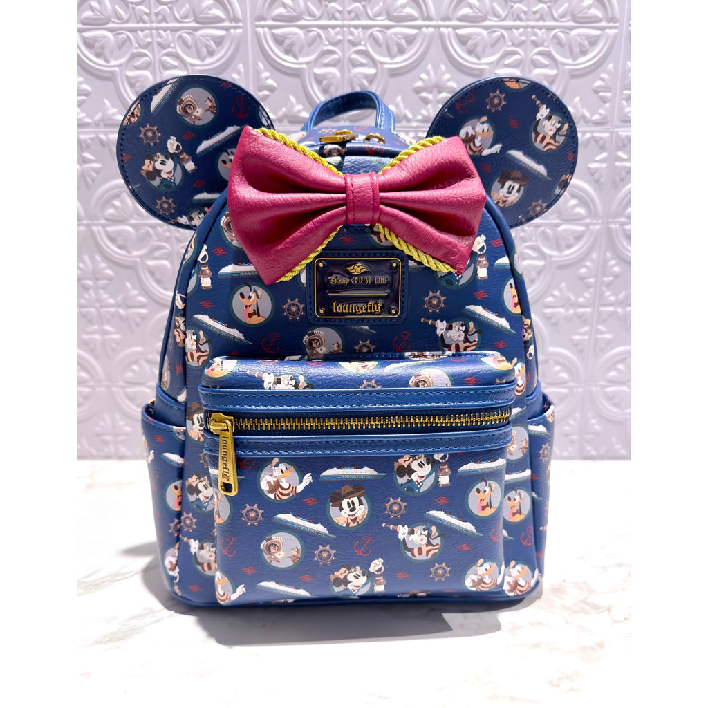Disney Cruise Line Treasure Inaugural Character Loungefly Mini Backpack NEW