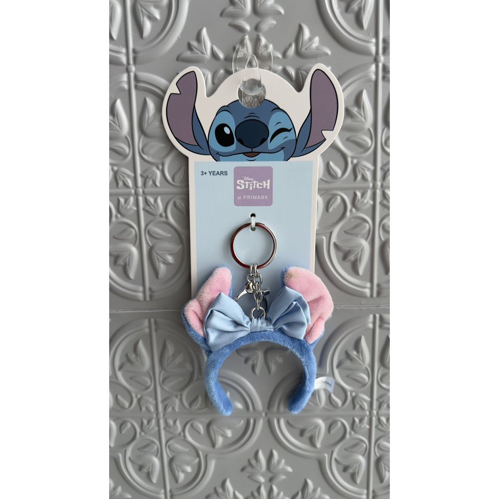 Disney x Primark Stitch Ear Headband Keyring Keychain Plush Bow NEW