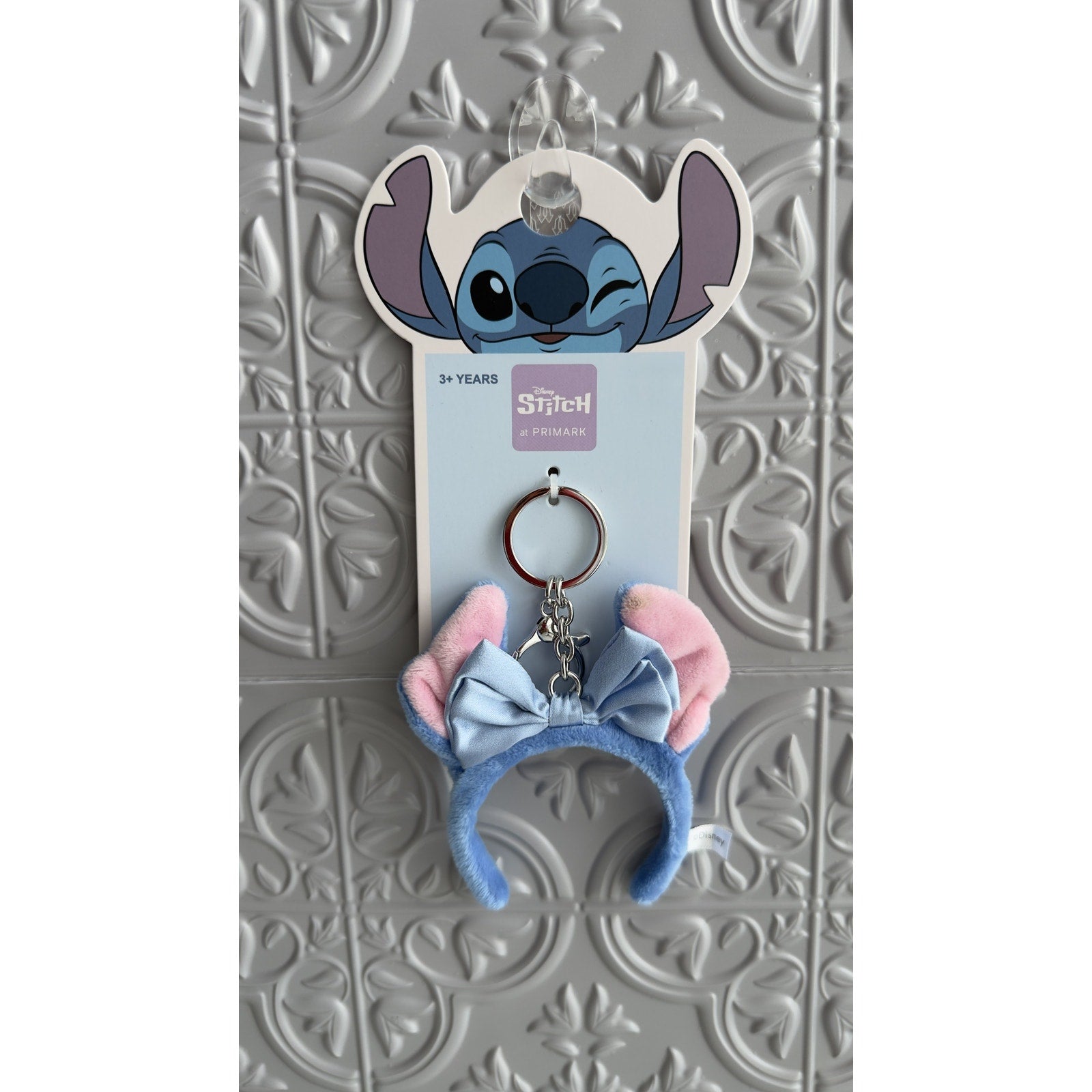 Disney x Primark Stitch Ear Headband Keyring Keychain Plush Bow NEW