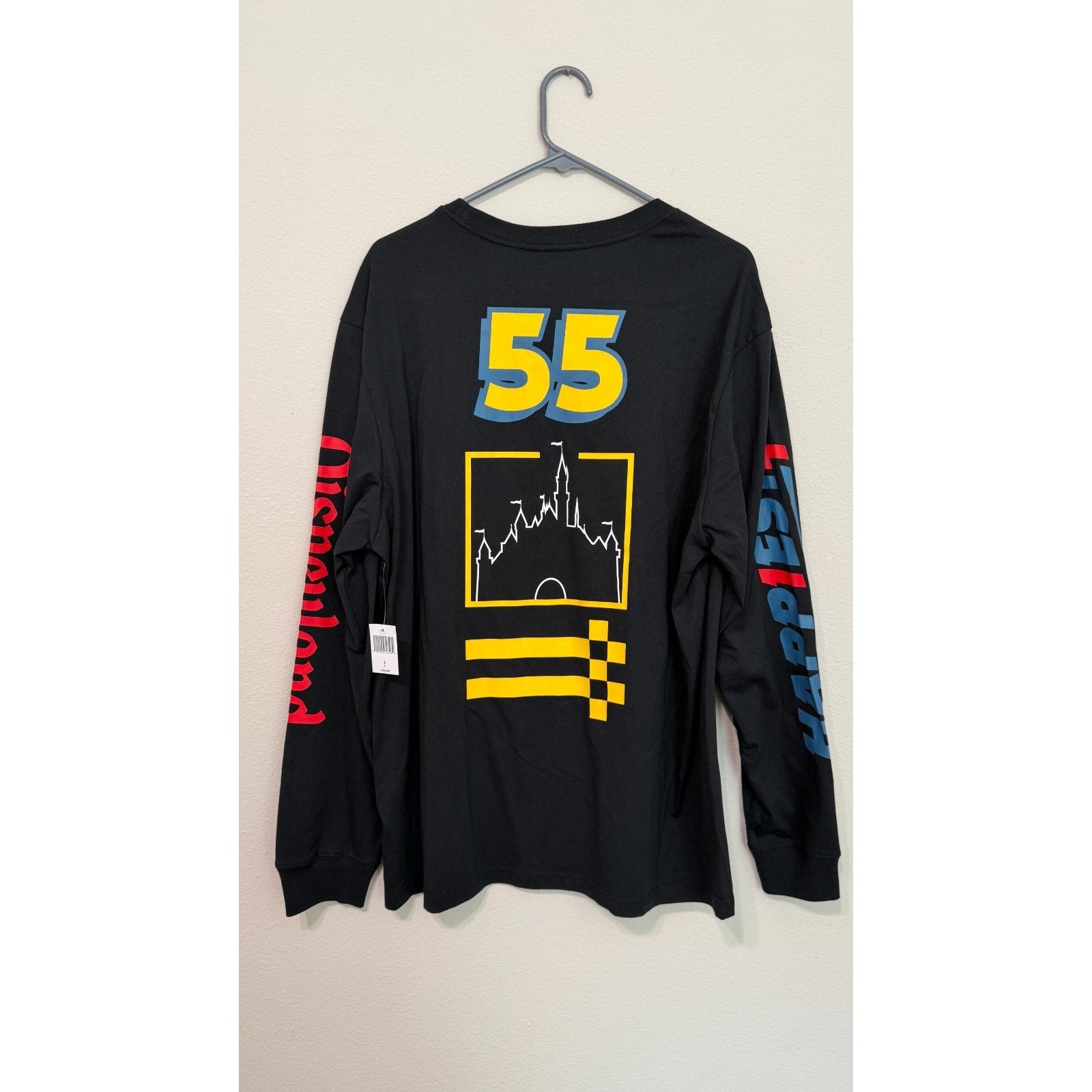 Disney Parks Disneyland Men's Long Sleeve Racing T-Shirt Large NWT