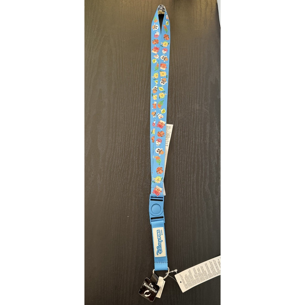 Disney Pin Trading Lanyard - Disney Munchlings Blue and White NEW