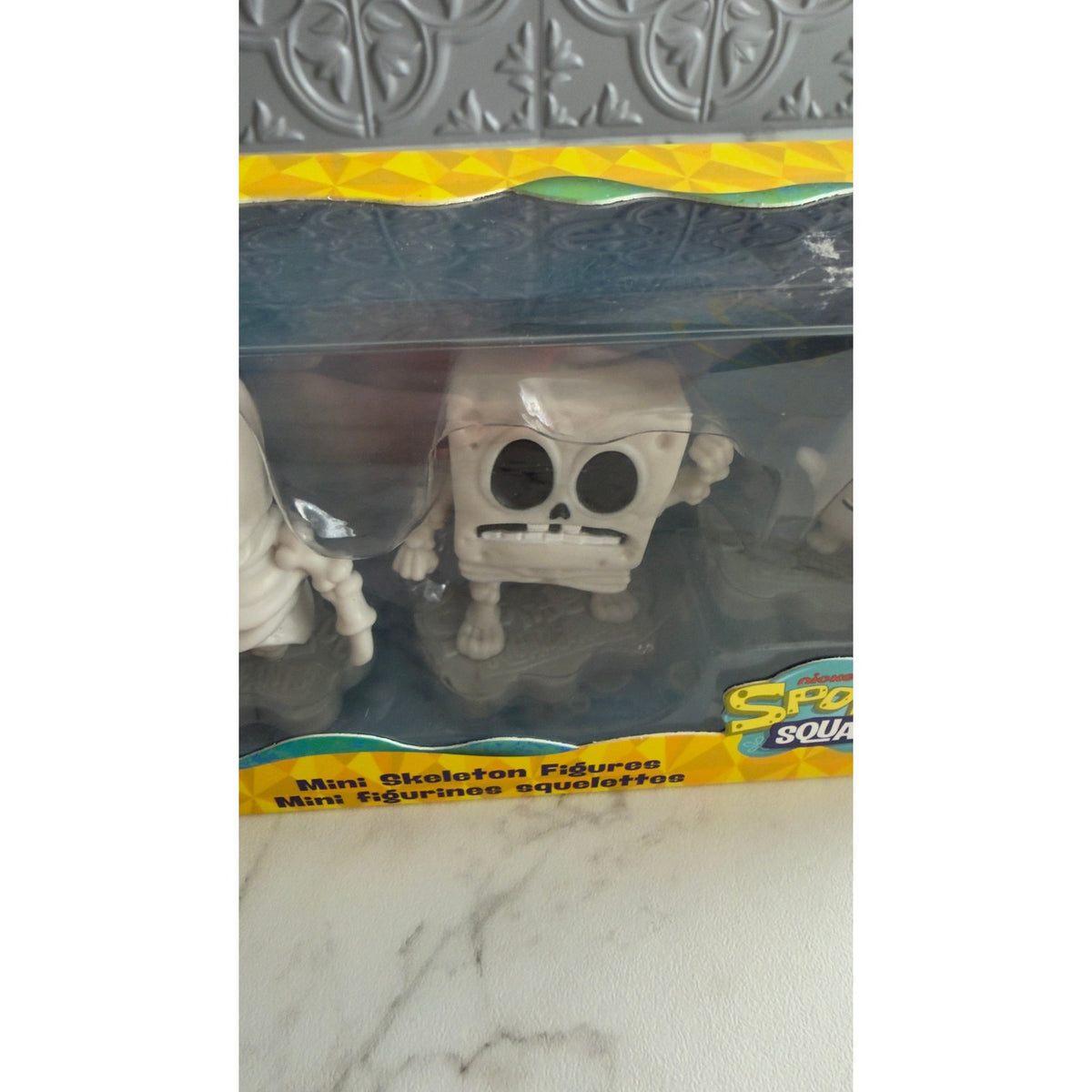 SpongeBob SquarePants Mini Skeleton Figures 4-Pack Halloween Toys NEW