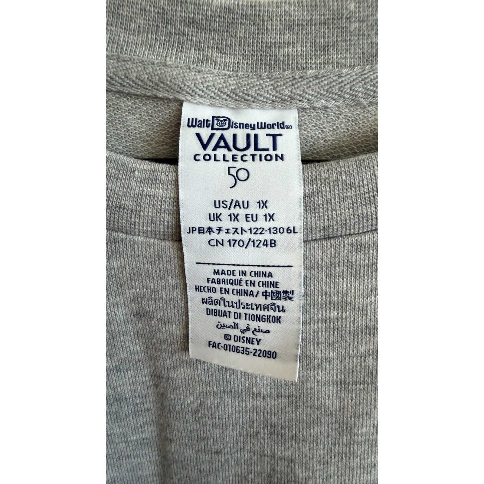 NEW Disney Parks WDW 50th Vault Collection "Stickers" Women's Sweatshirt 1XL
