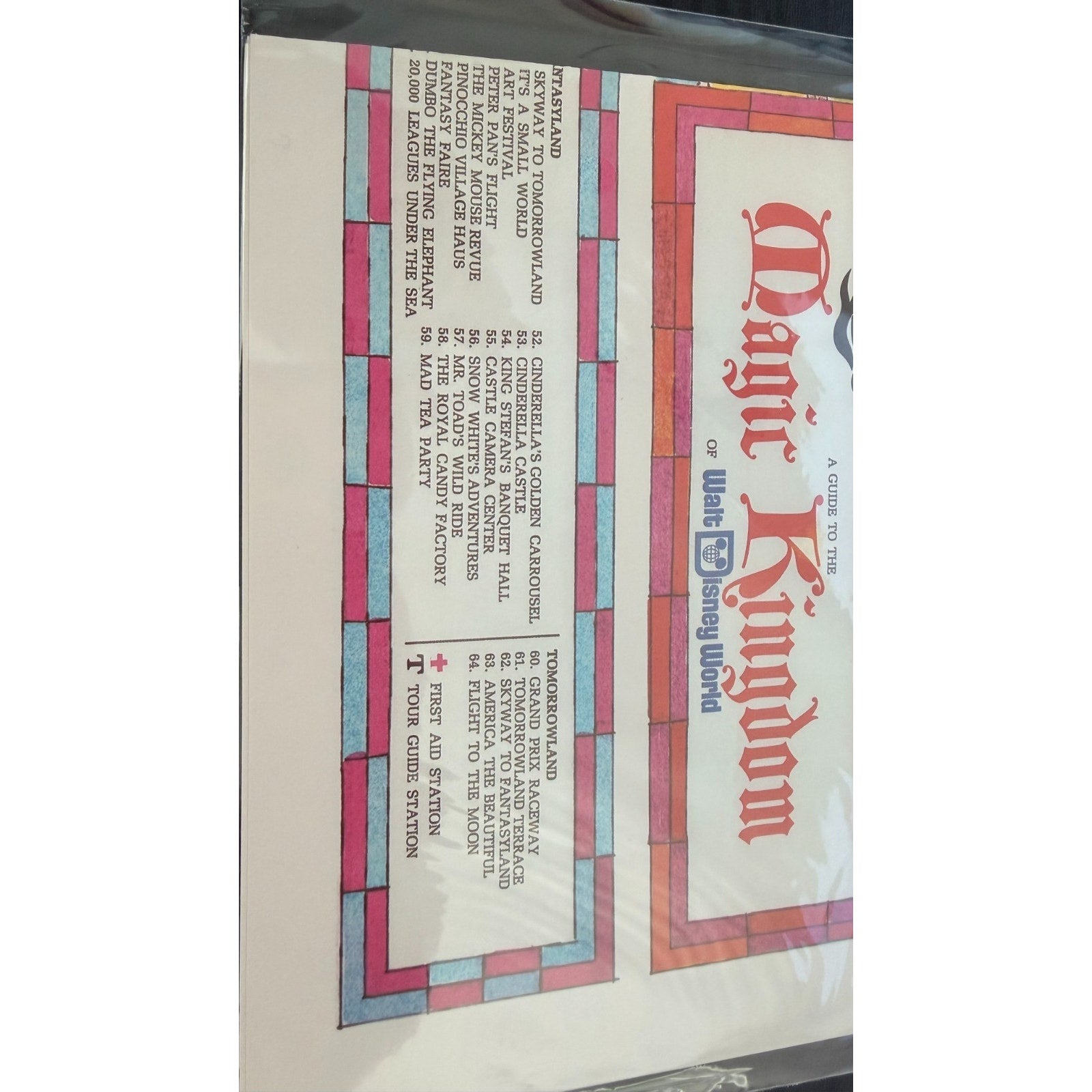 WDW 50th Anniversary Vault Series Magic Kingdom Folded Map - NWT 1971 Reprint