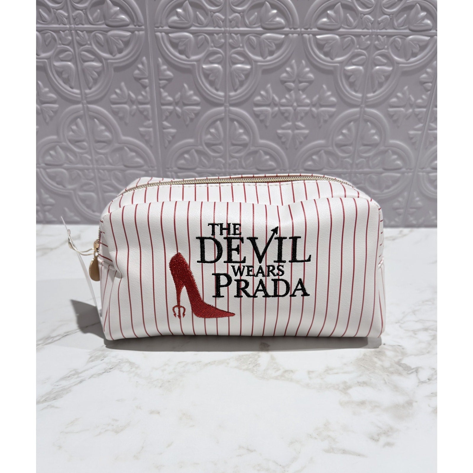The Devil Wears Prada Embroidered Makeup Cosmetic Bag NEW