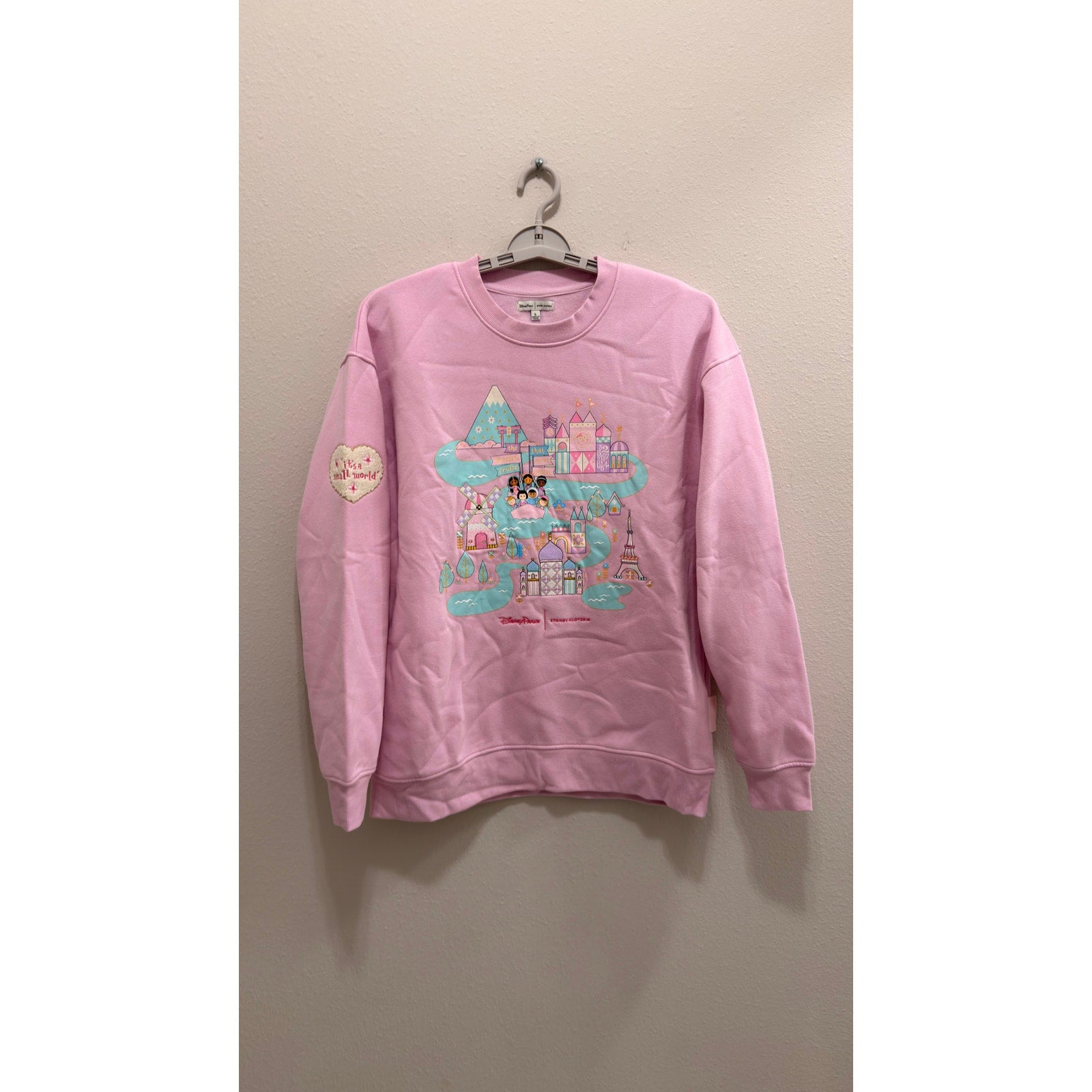 Disney Parks x Stoney Clover Lane "It’s A Small World" Sweatshirt Large NWT