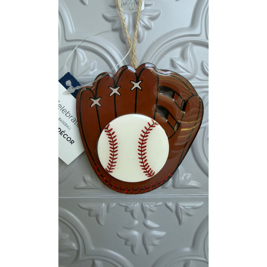Celebrate It Wooden Baseball Glove Wall Decor Hanging Ornament NEW