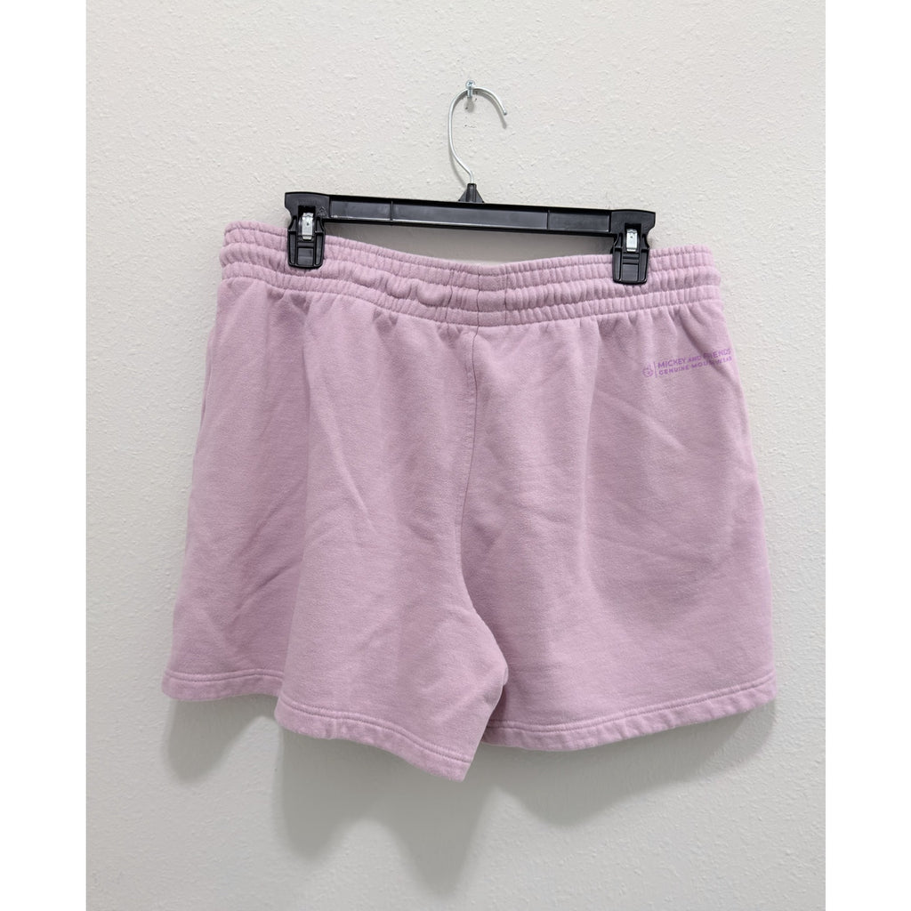 Disney Parks Mickey Mouse Womens Large Purple Sweat Shorts Fleece Lounge NWT
