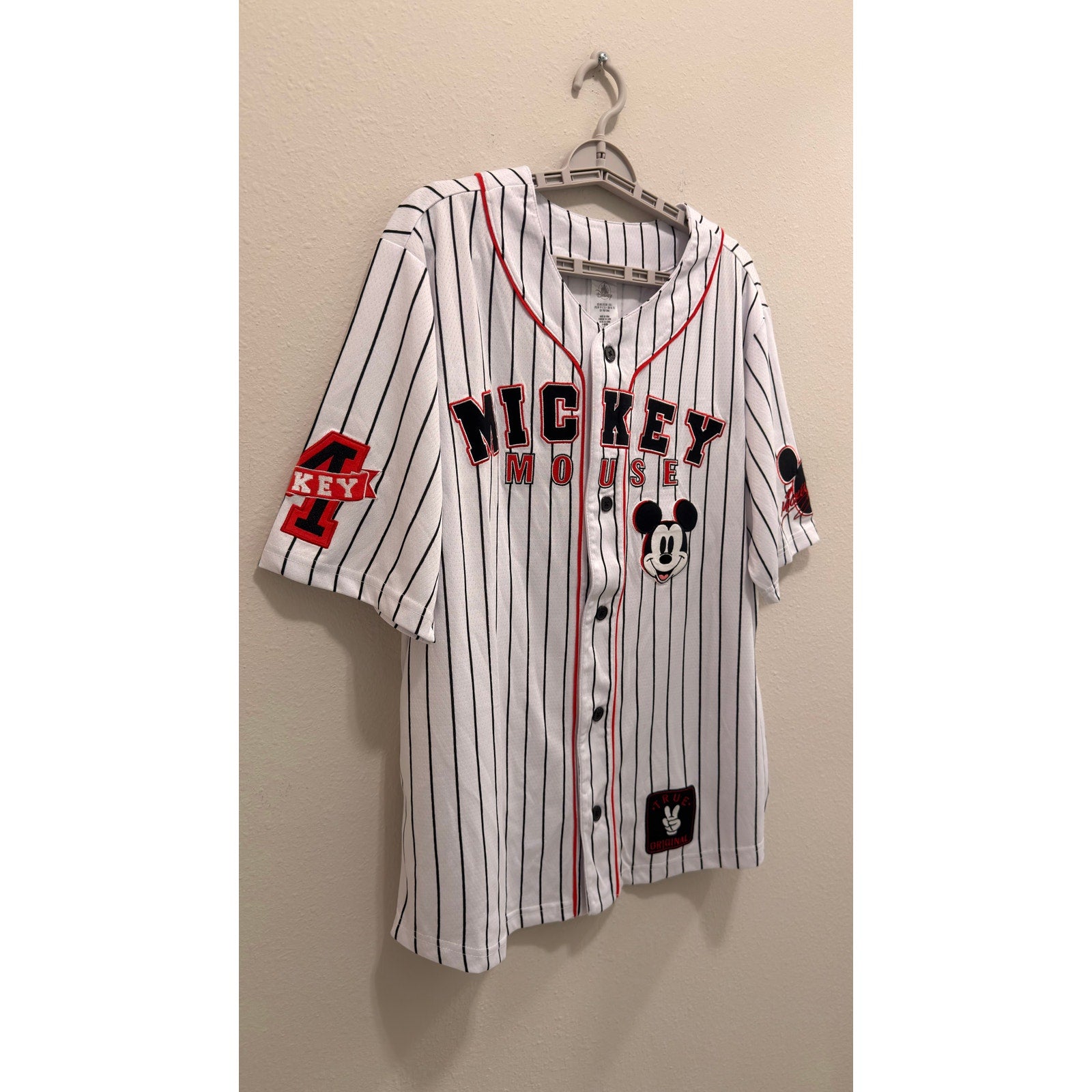 Disney Parks Mickey Mouse Baseball Jersey Adults Large NWT