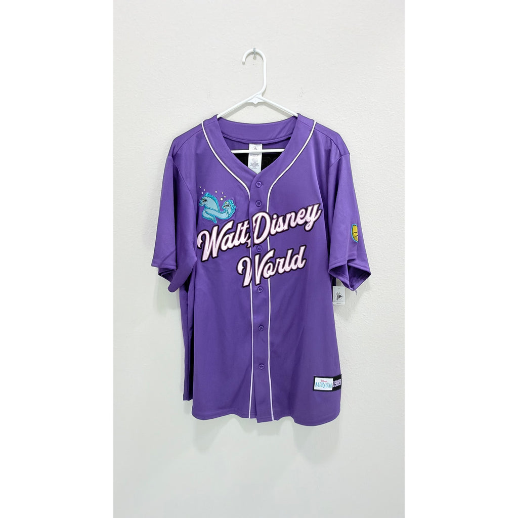 Disney The Little Mermaid - Ursula Adults Baseball Jersey Large NWT
