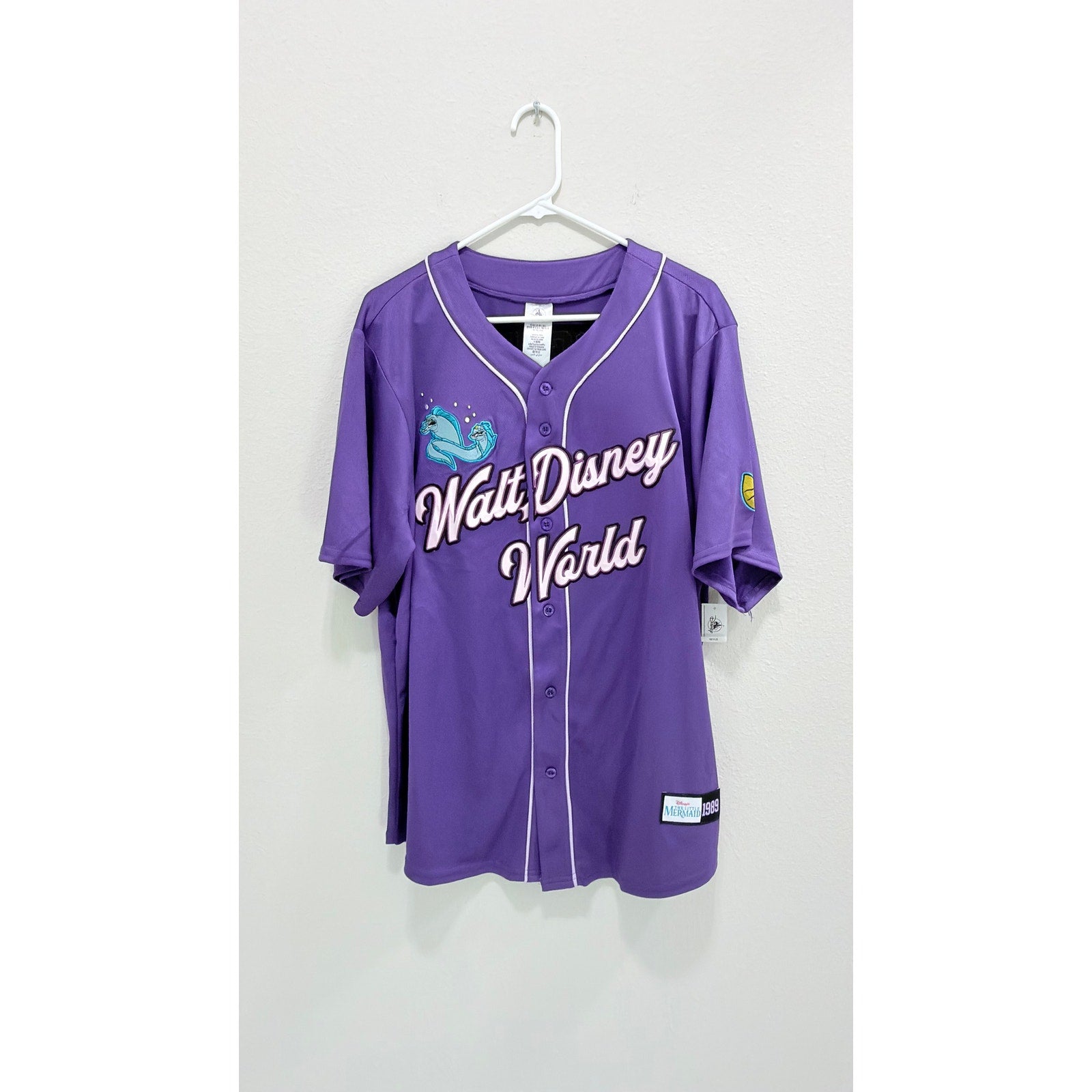Disney The Little Mermaid - Ursula Adults Baseball Jersey Large NWT