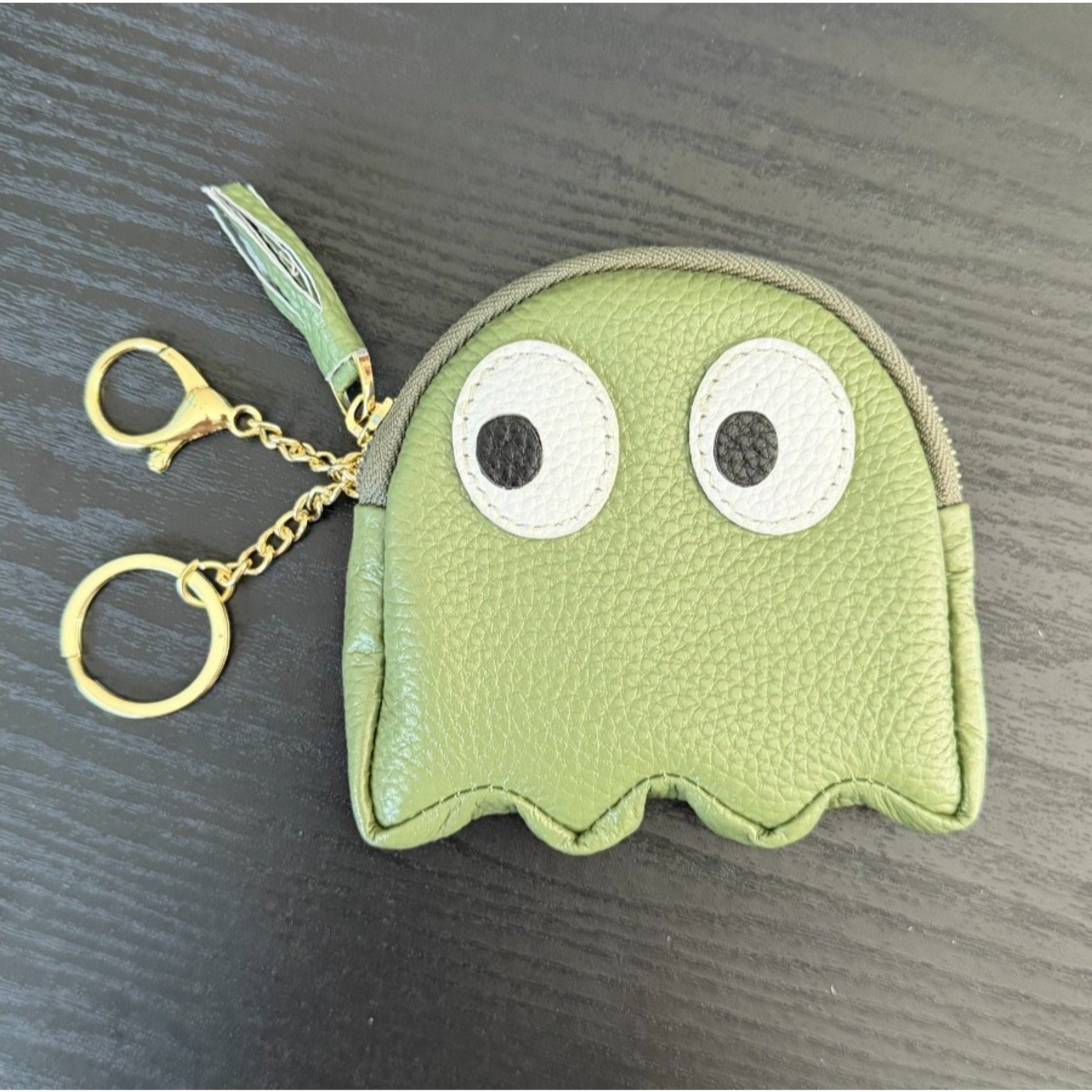 NEW Cute Cartoon Ghost Coin Purse Card Holder Big Eyes Leather Zipper