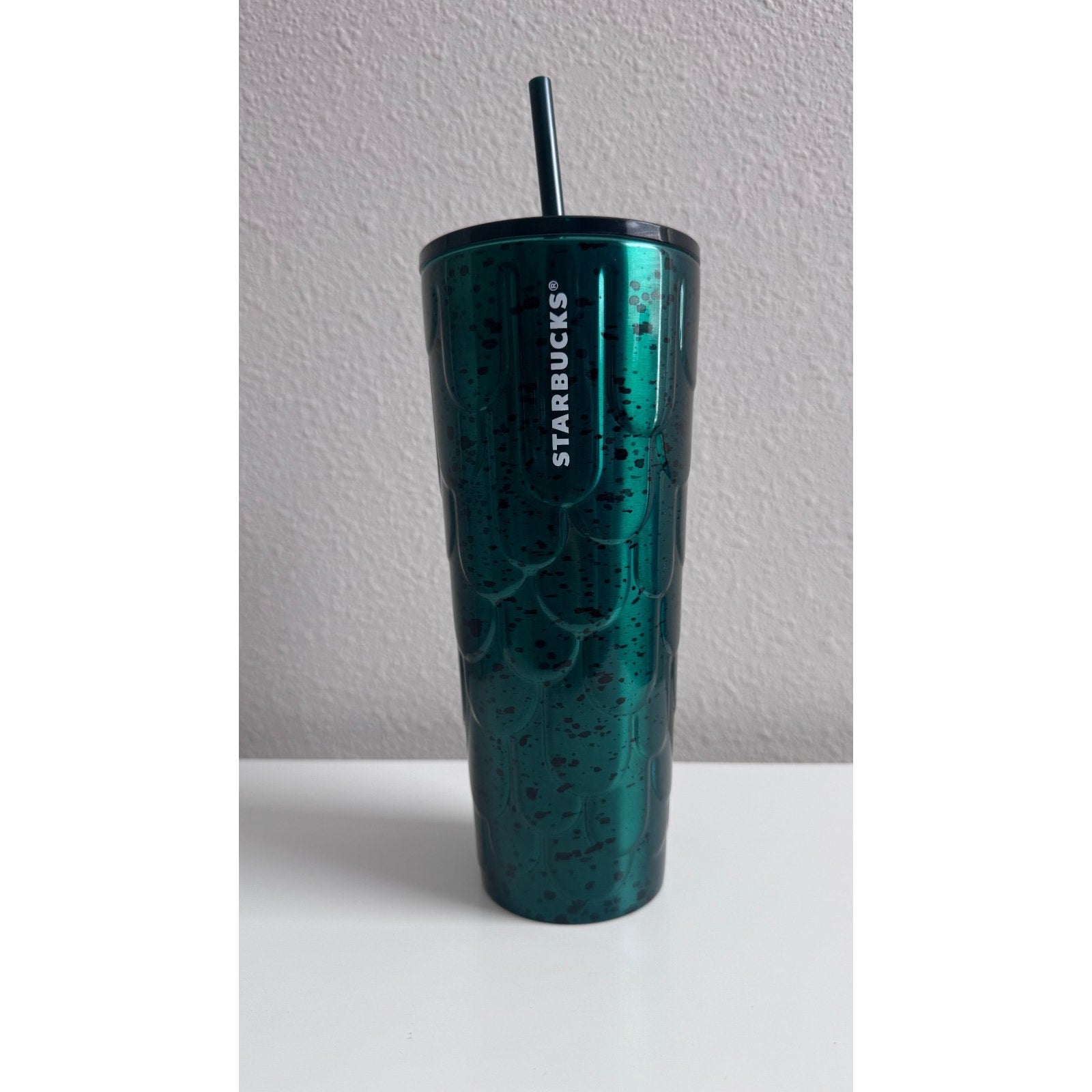 Starbucks Tumbler 2024 Anniversary Green Scales Spotted 24oz Tea & Coffee NEW