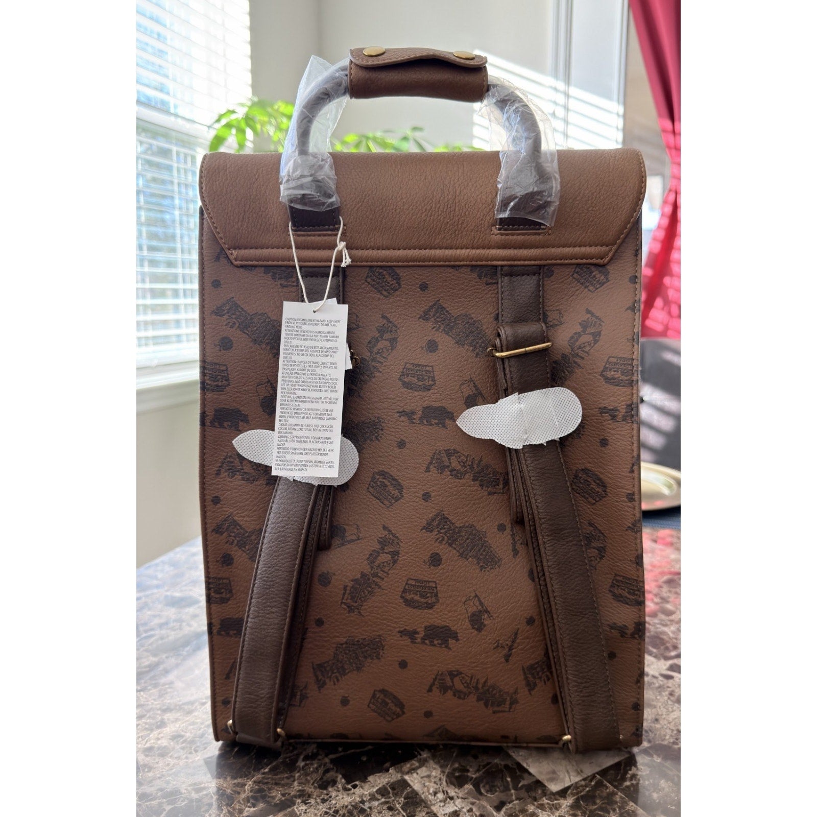 Disney Parks x Loungefly Wilderness Lodge Resort Embossed Backpack & Ear Set NEW
