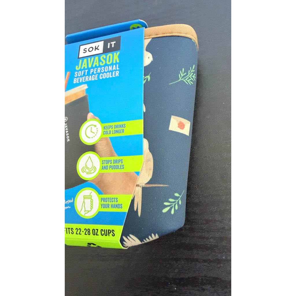 JavaSok "Acceptance Letter" Iced Coffee Sleeve - Medium 22-28oz NWT