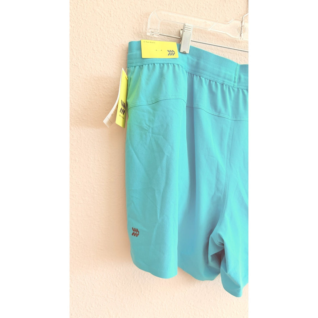 NWT All In Motion Men's 5" Lined Running Shorts - Turquoise - Size Large