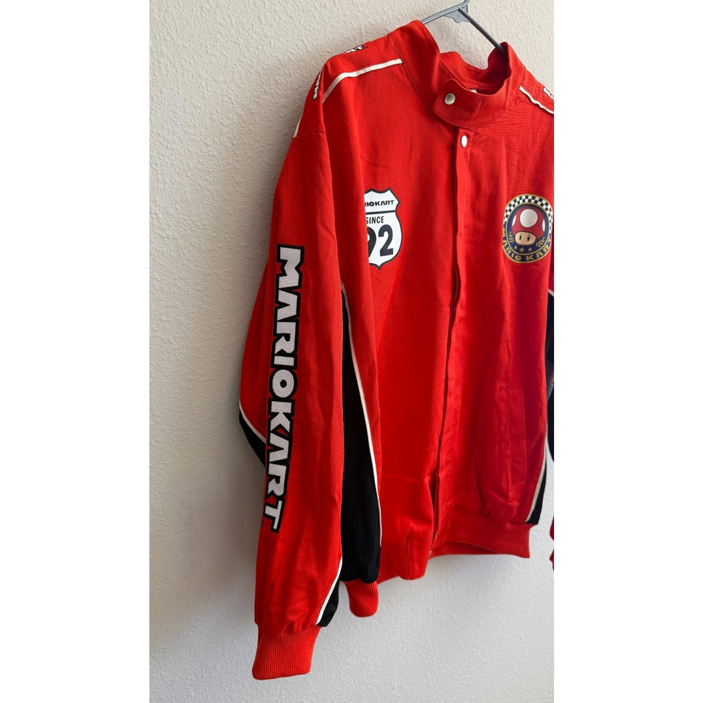 Mario Kart Red Canvas Racing Jacket - Adults Medium - Target Exclusive NWT