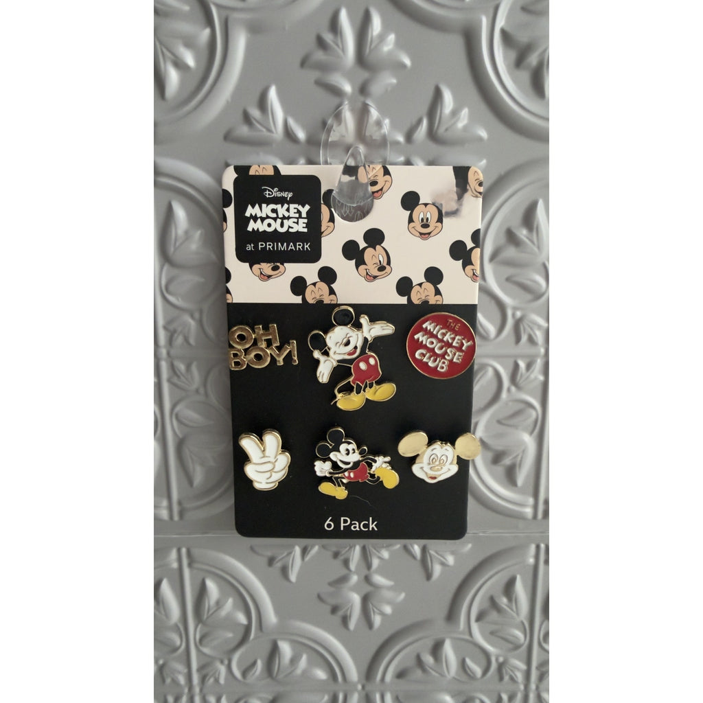 Primark x Disney Mickey Mouse 6-Pack Enamel Pin Set NEW