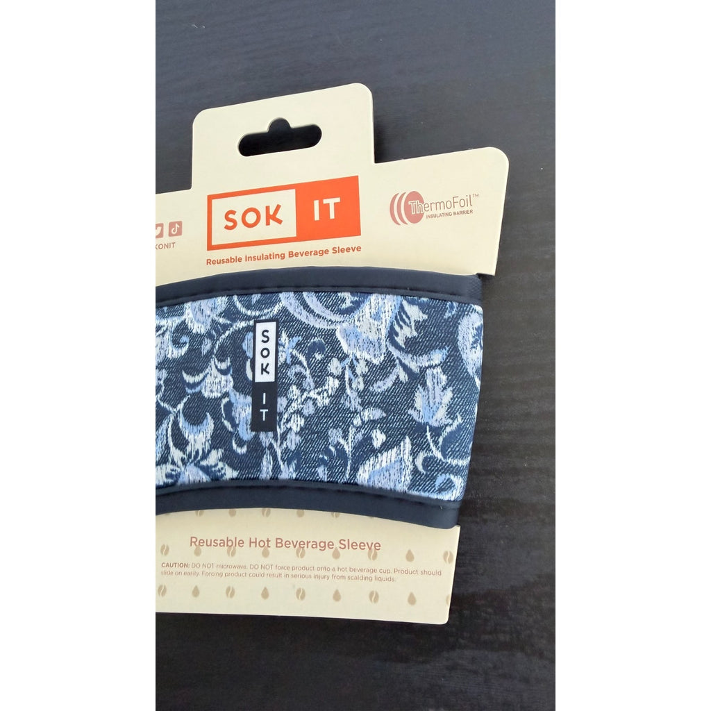 HotSok "Paisley Patchwork" Insulated Hot Coffee Sleeve - Boho Print NWT