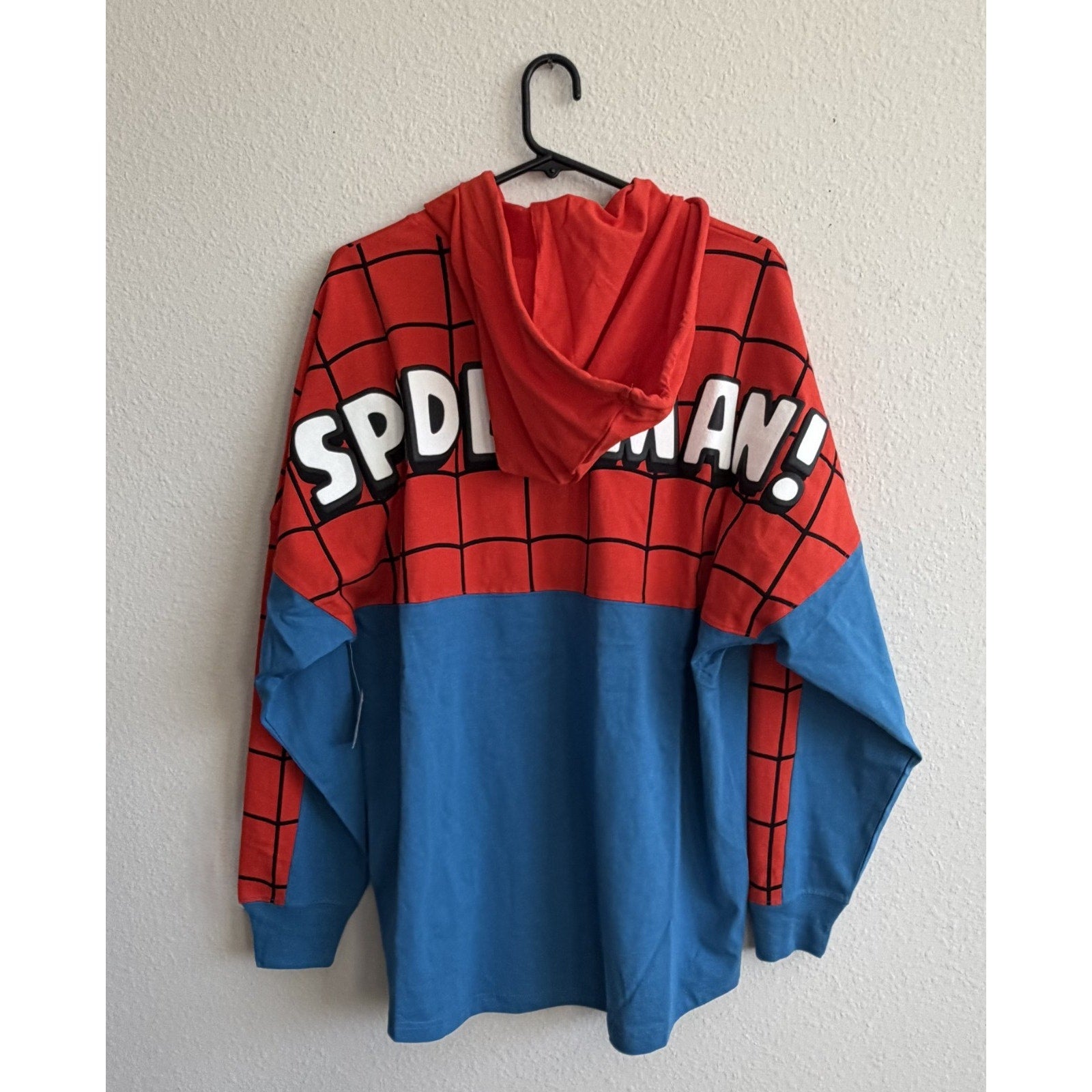 NWT Disney Parks x Spirit Jersey Spider-Man Pullover Hoodie Adult Large