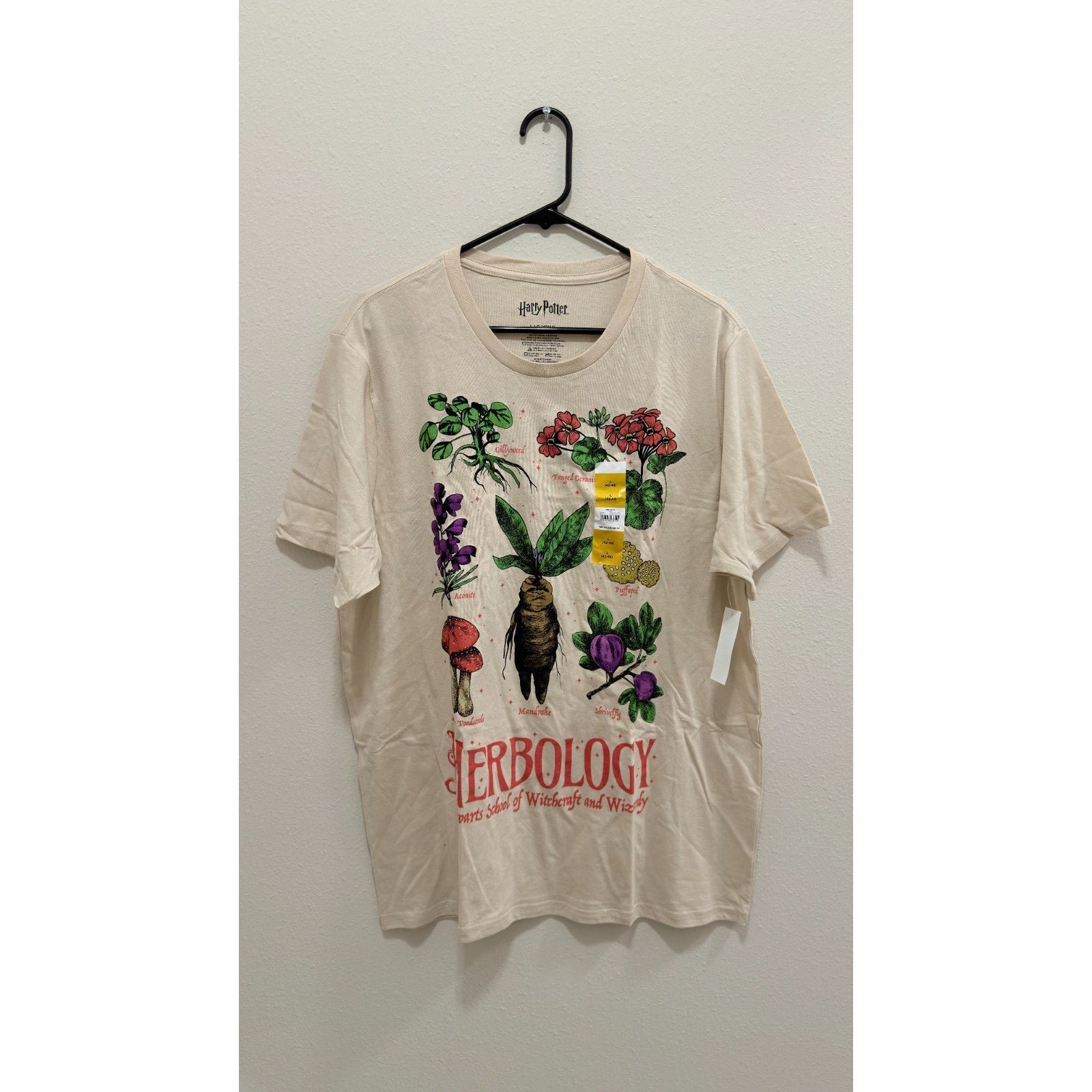 Harry Potter Herbology Botanical Plants T-Shirt - Men's Large - NWT