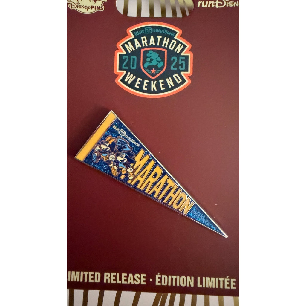 Disney Parks 2025 runDisney Marathon Weekend Mickey & Minnie Pennant Pin