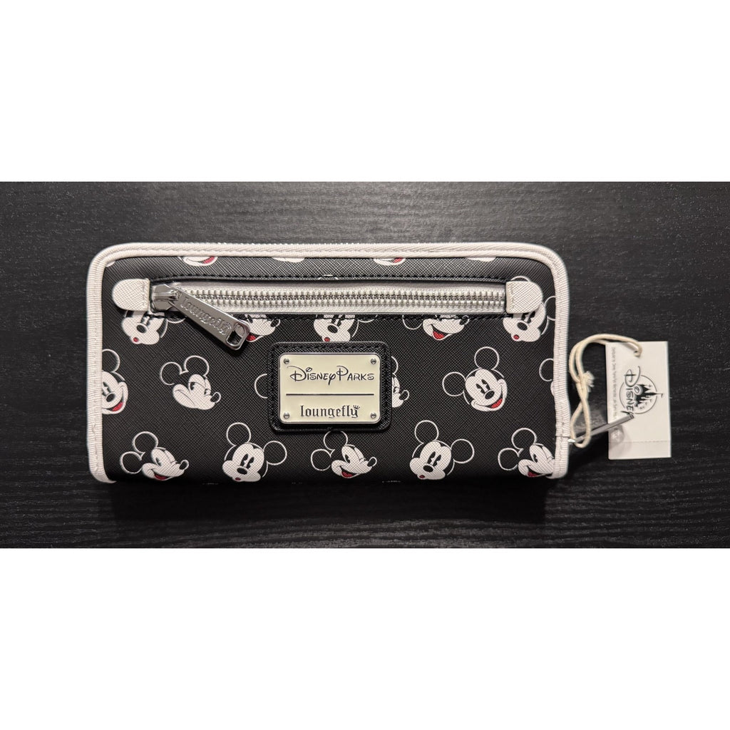 Disney Parks x Loungefly Mickey Mouse Black & White Icons Faces Wallet NWT