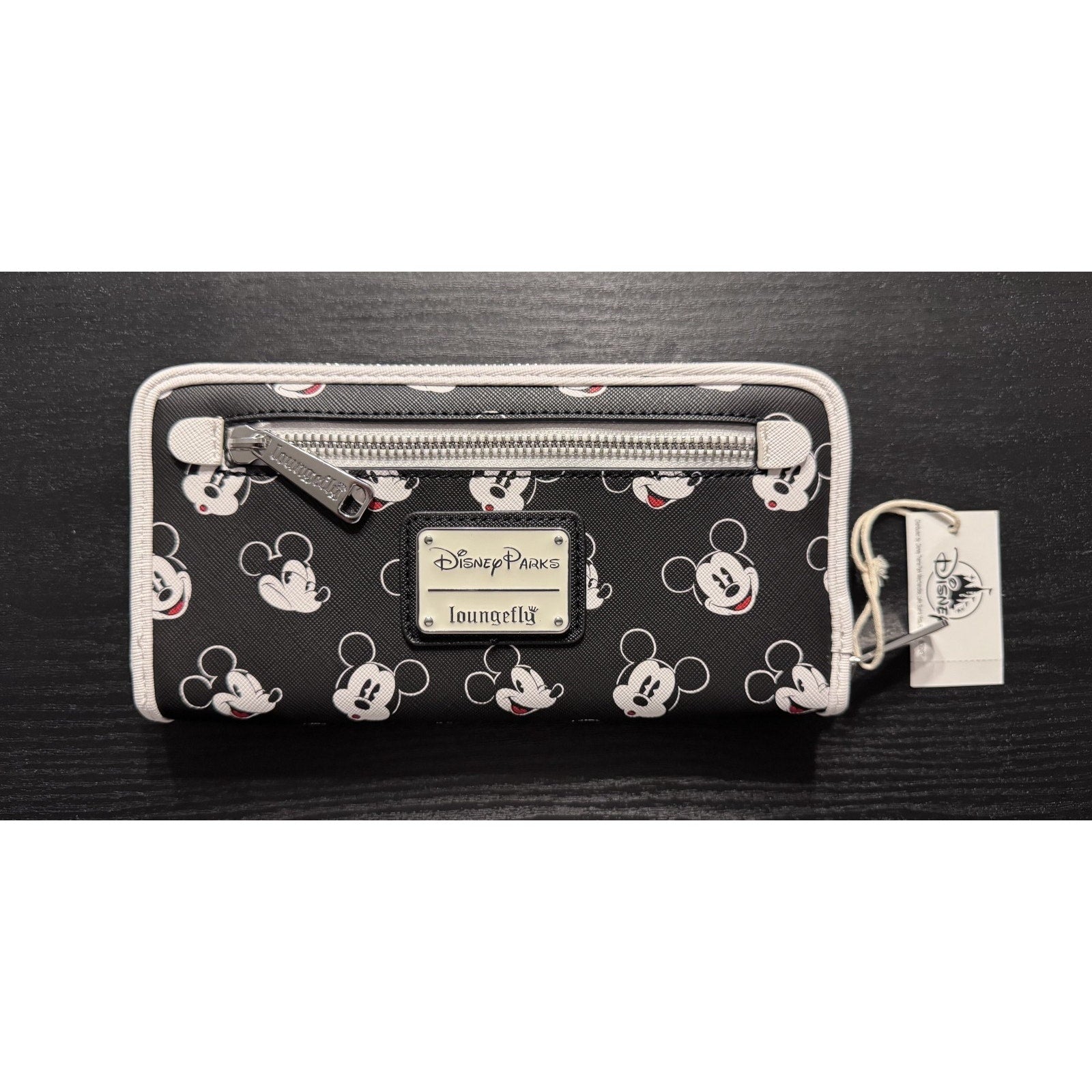 Disney Parks x Loungefly Mickey Mouse Black & White Icons Faces Wallet NWT