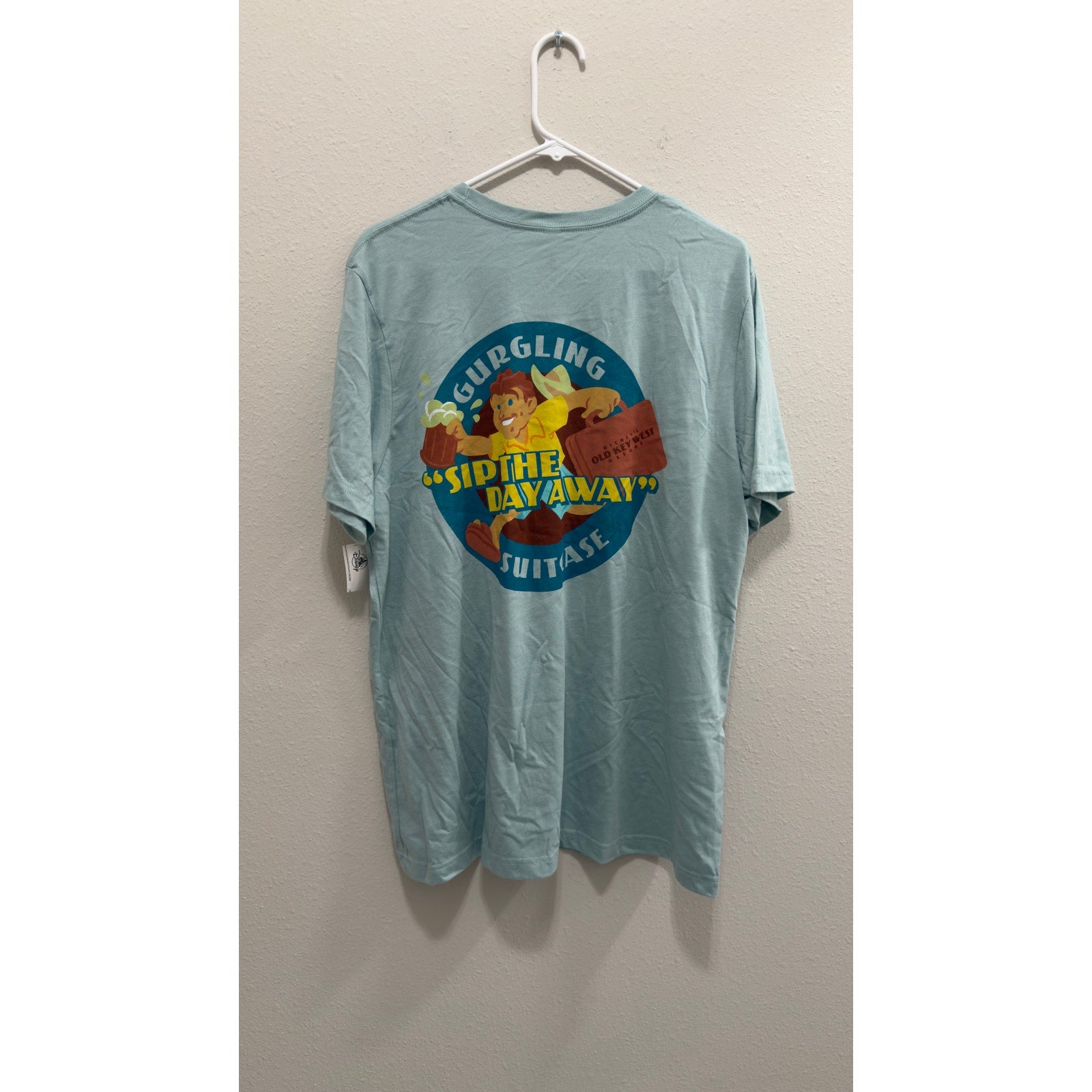 Disney Old Key West Resort Gurgling Suitcase T-Shirt XL NWT Blue Graphic Tee
